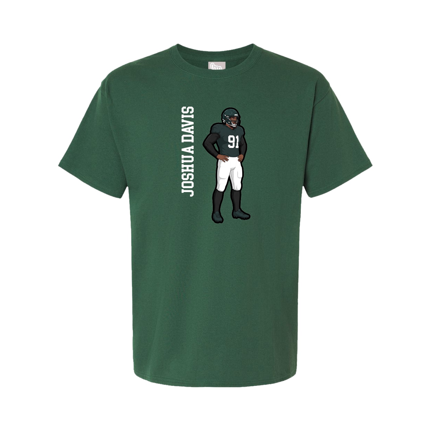 Tee — Name Vertical in Green