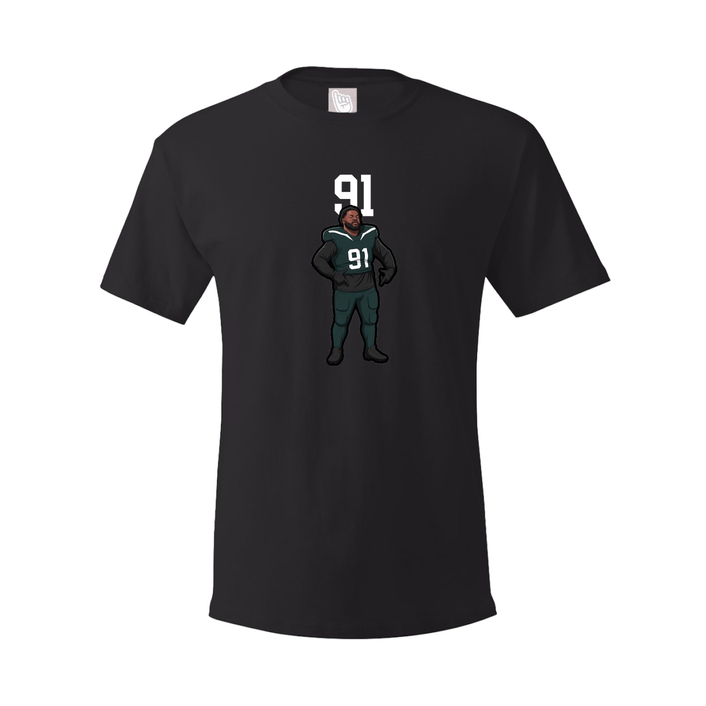 Youth Tee — Number Top in Black