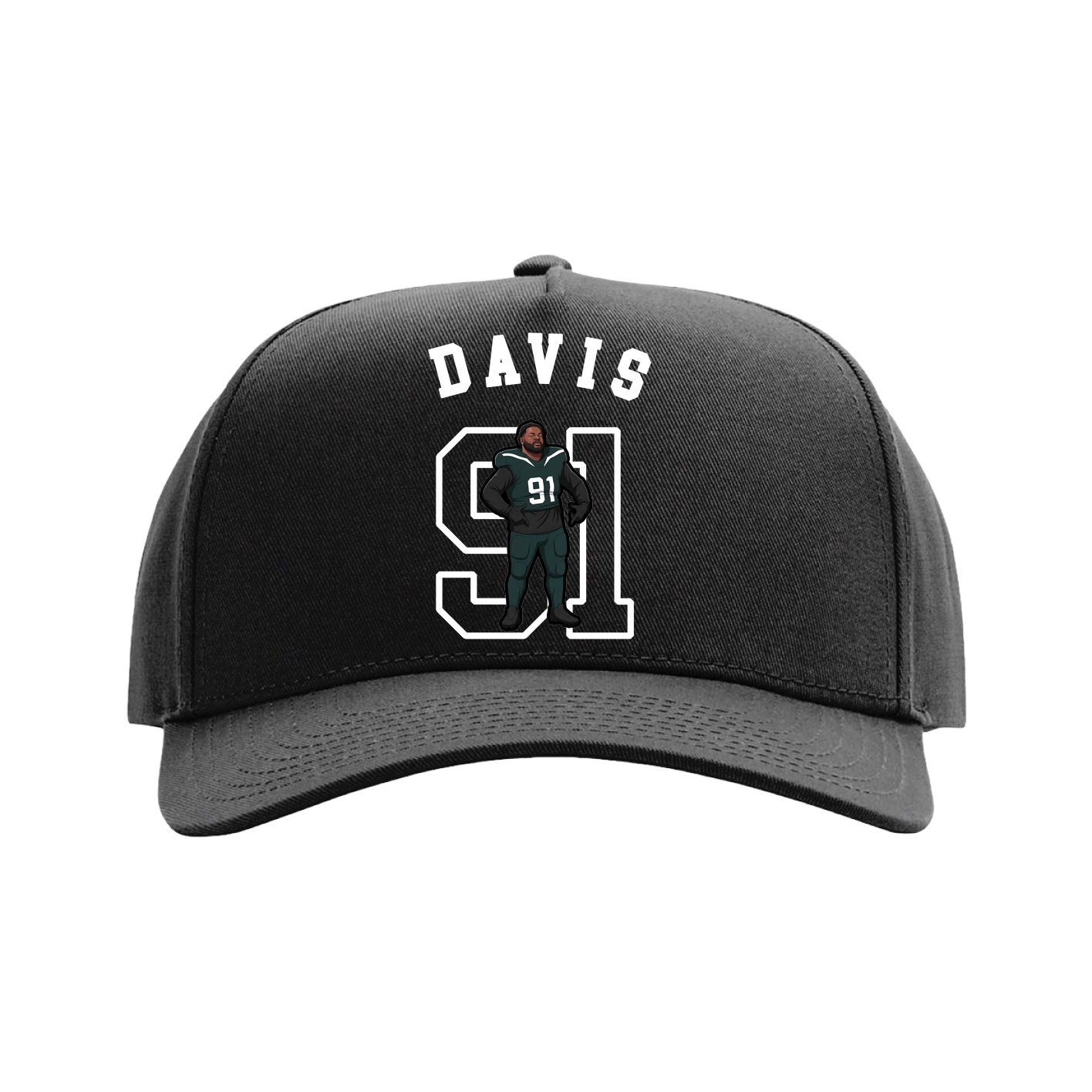 Full Fabric Five-Panel Champ Cap — Shirsey Arch in Black