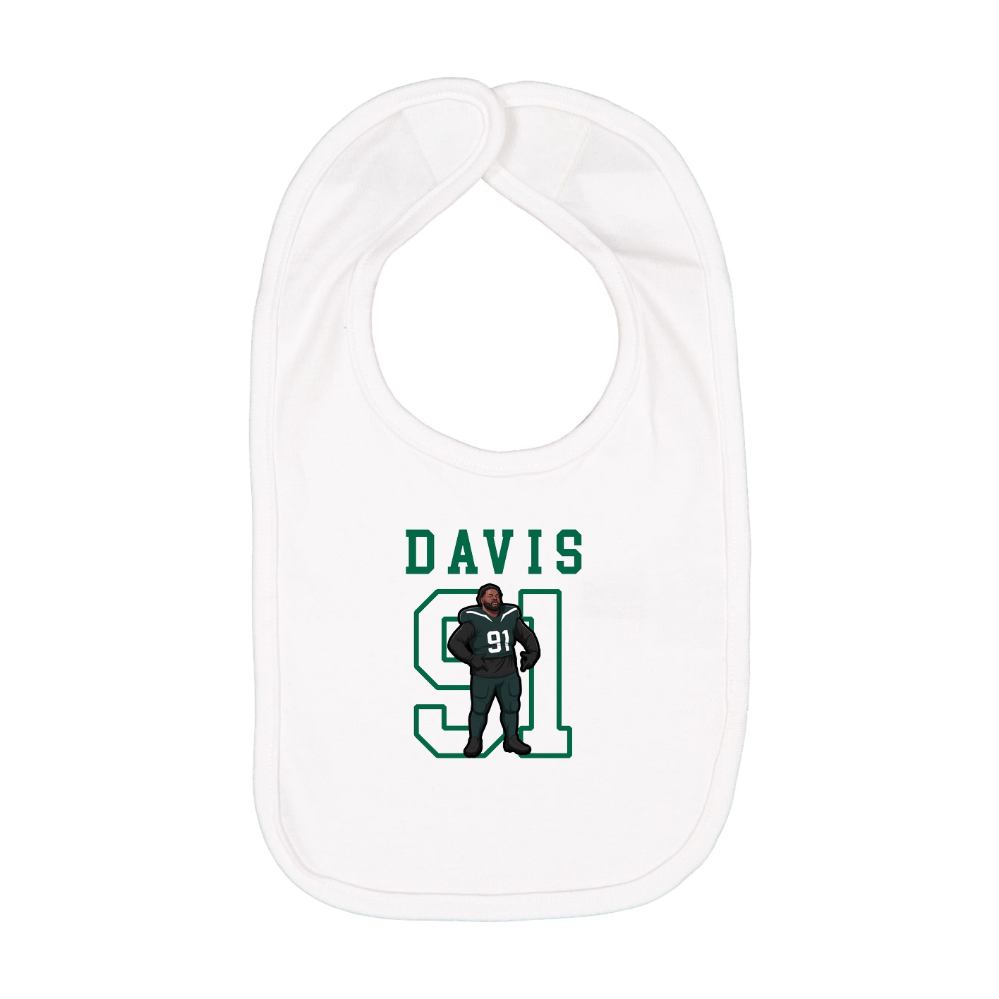 Infant Bib — Shirsey in White