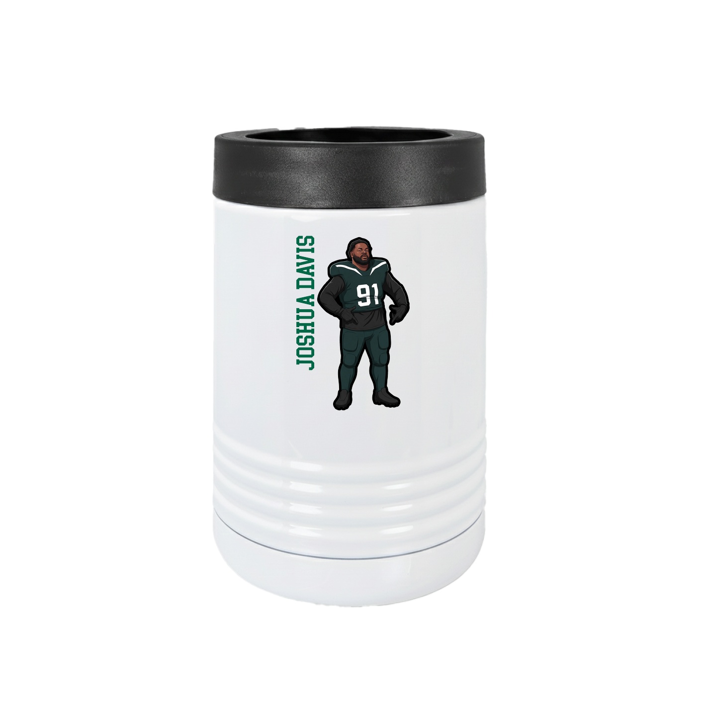 Beverage Holder — Name Vertical in White