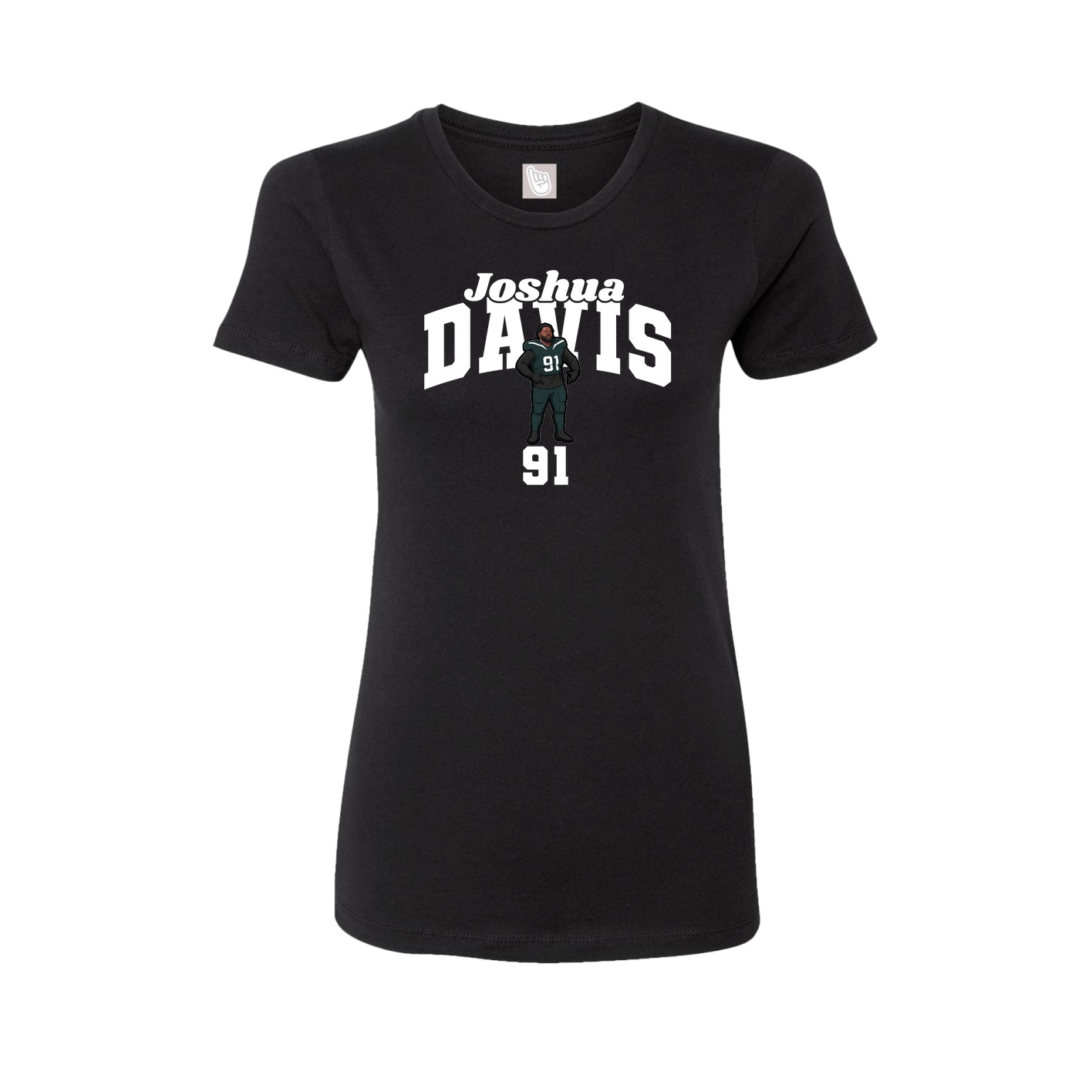 Fitted Women's Tee — Signature Arch in Black