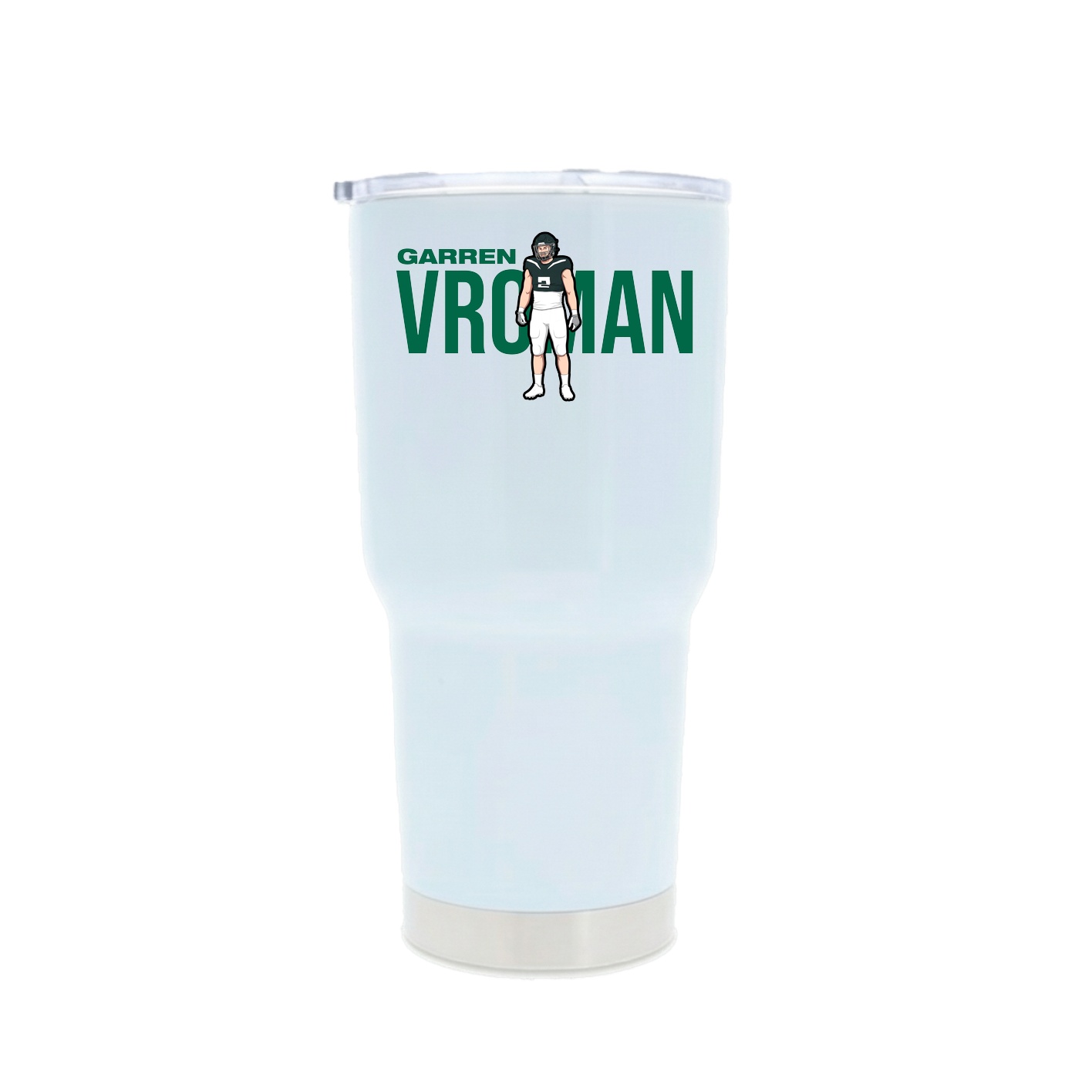 30oz Stainless Steel Tumbler — Player Name in White