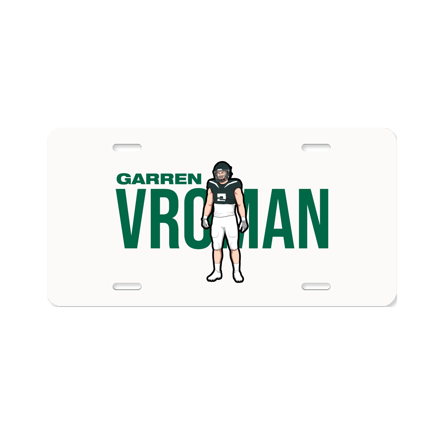 License Plate — Player Name in Classic