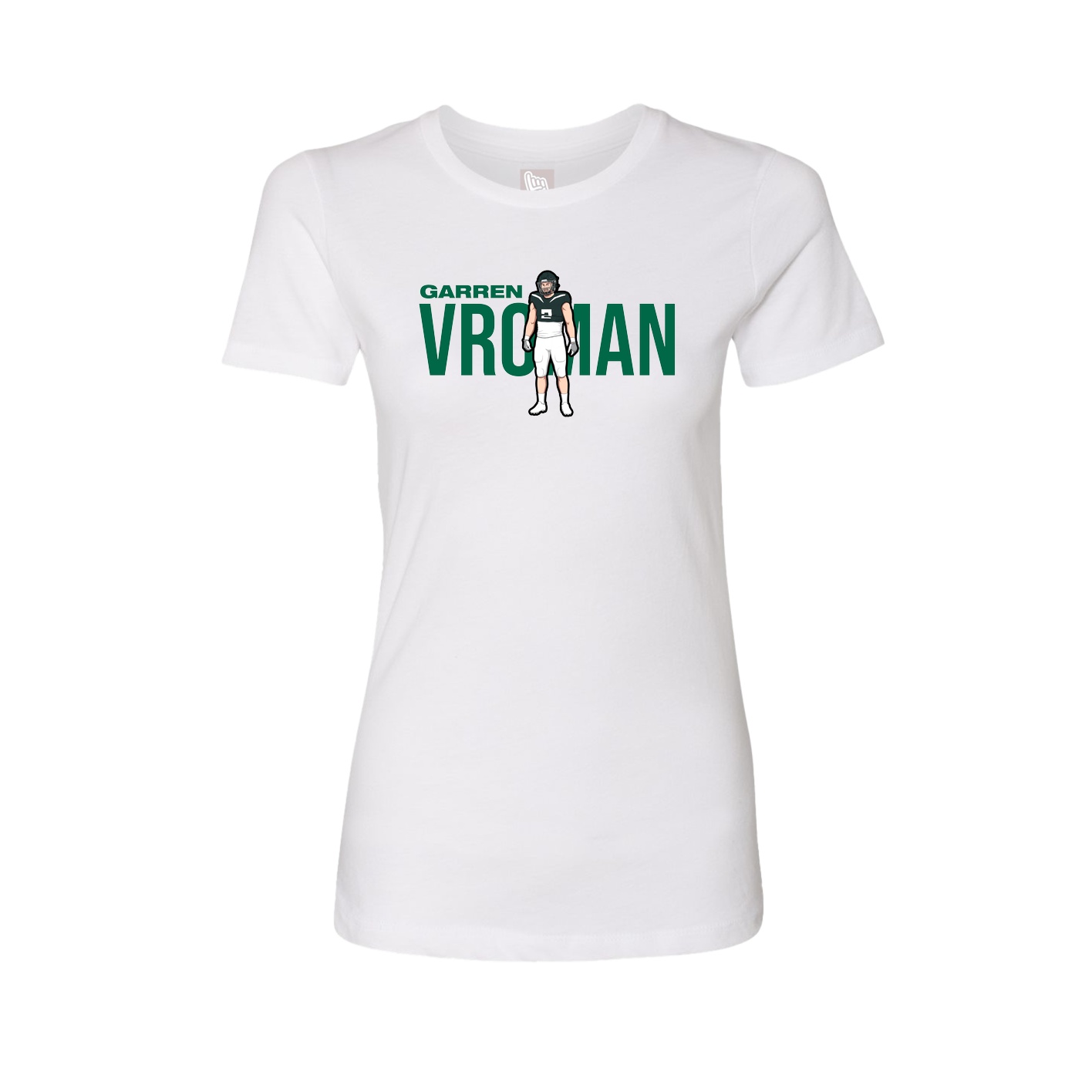 Fitted Women's Tee — Player Name in White