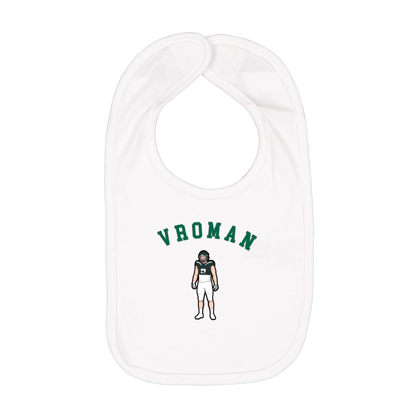 Infant Bib — Shirsey Arch in White