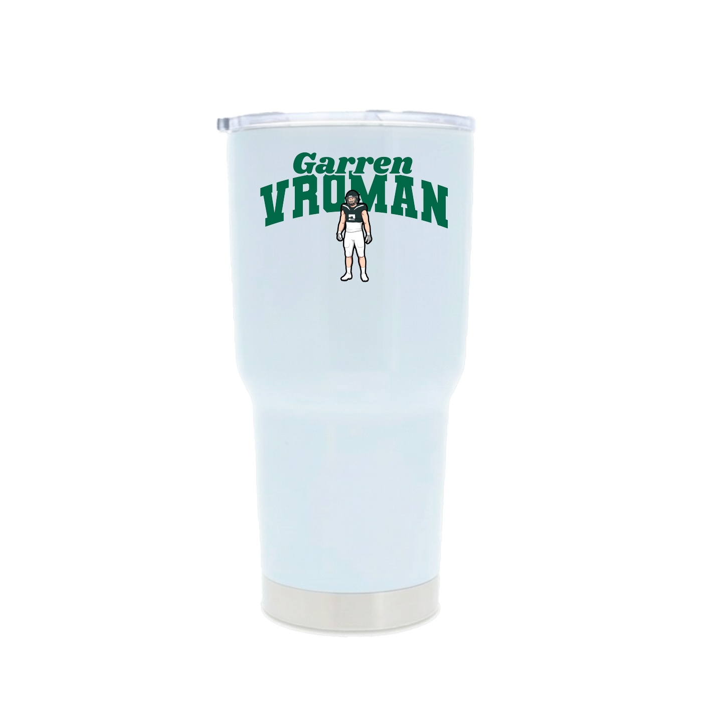 30oz Stainless Steel Tumbler — Signature Arch in White