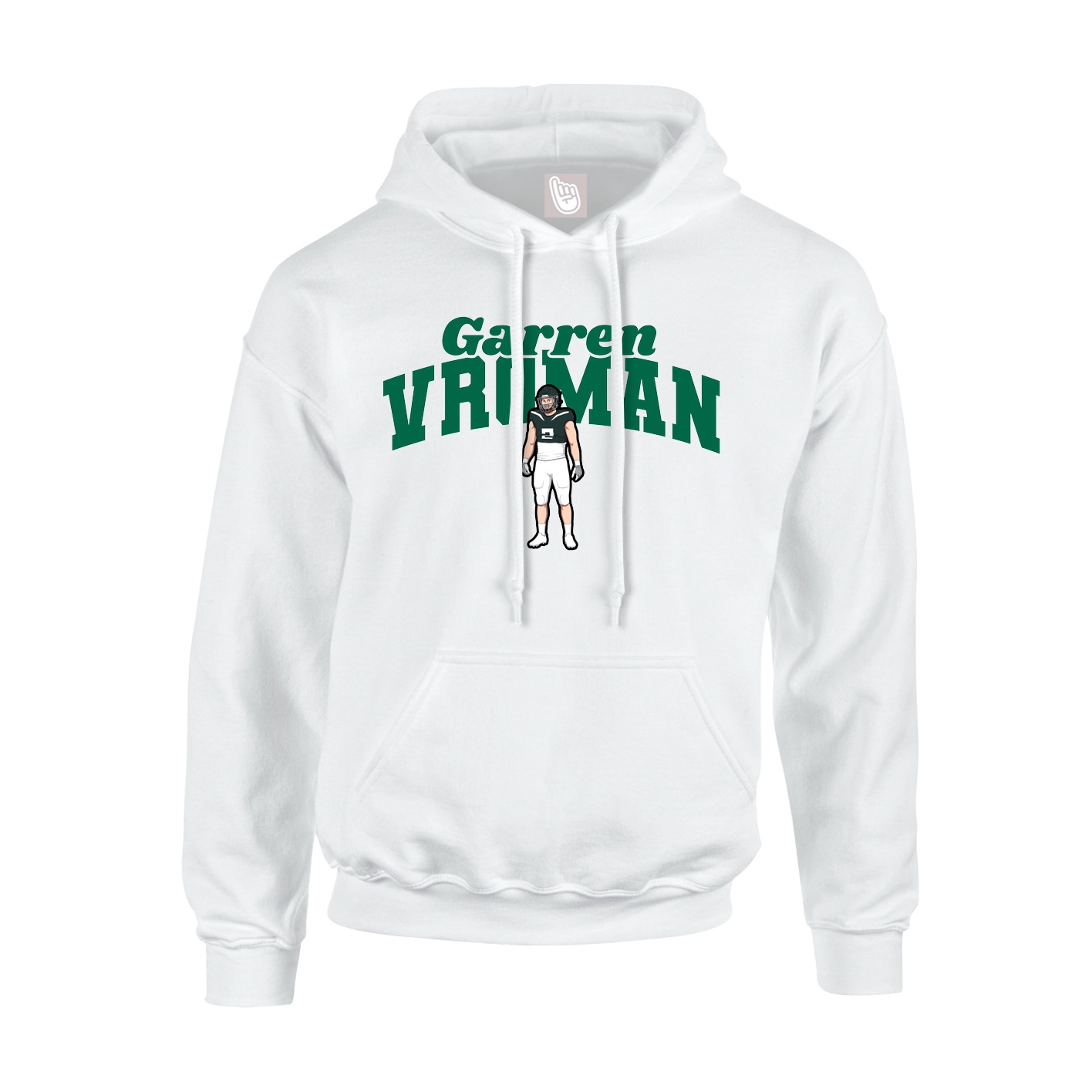 Hoodie — Signature Arch in White