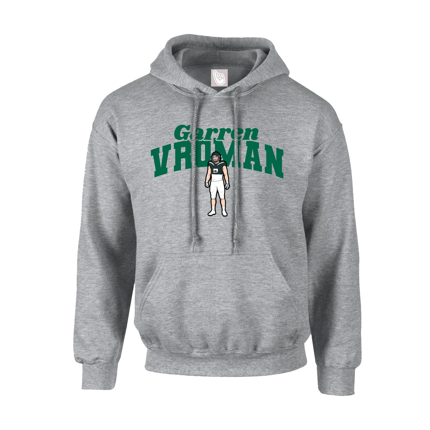 Youth Hoodie — Signature Arch in Grey