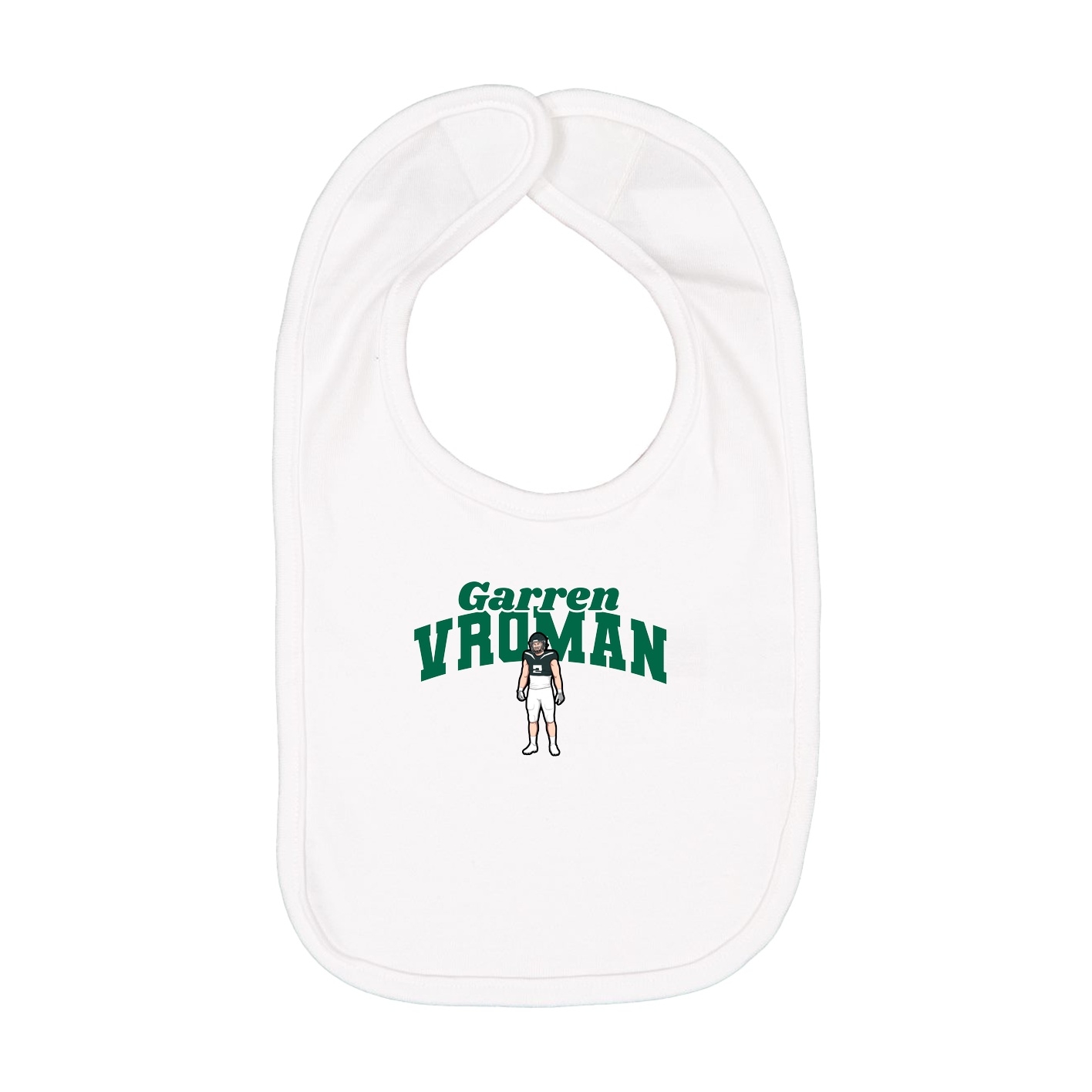 Infant Bib — Signature Arch in White