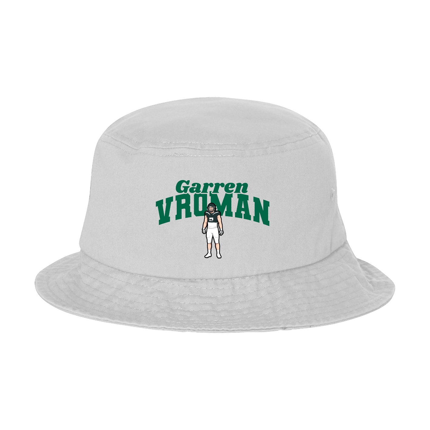 Bucket Cap — Signature Arch in White