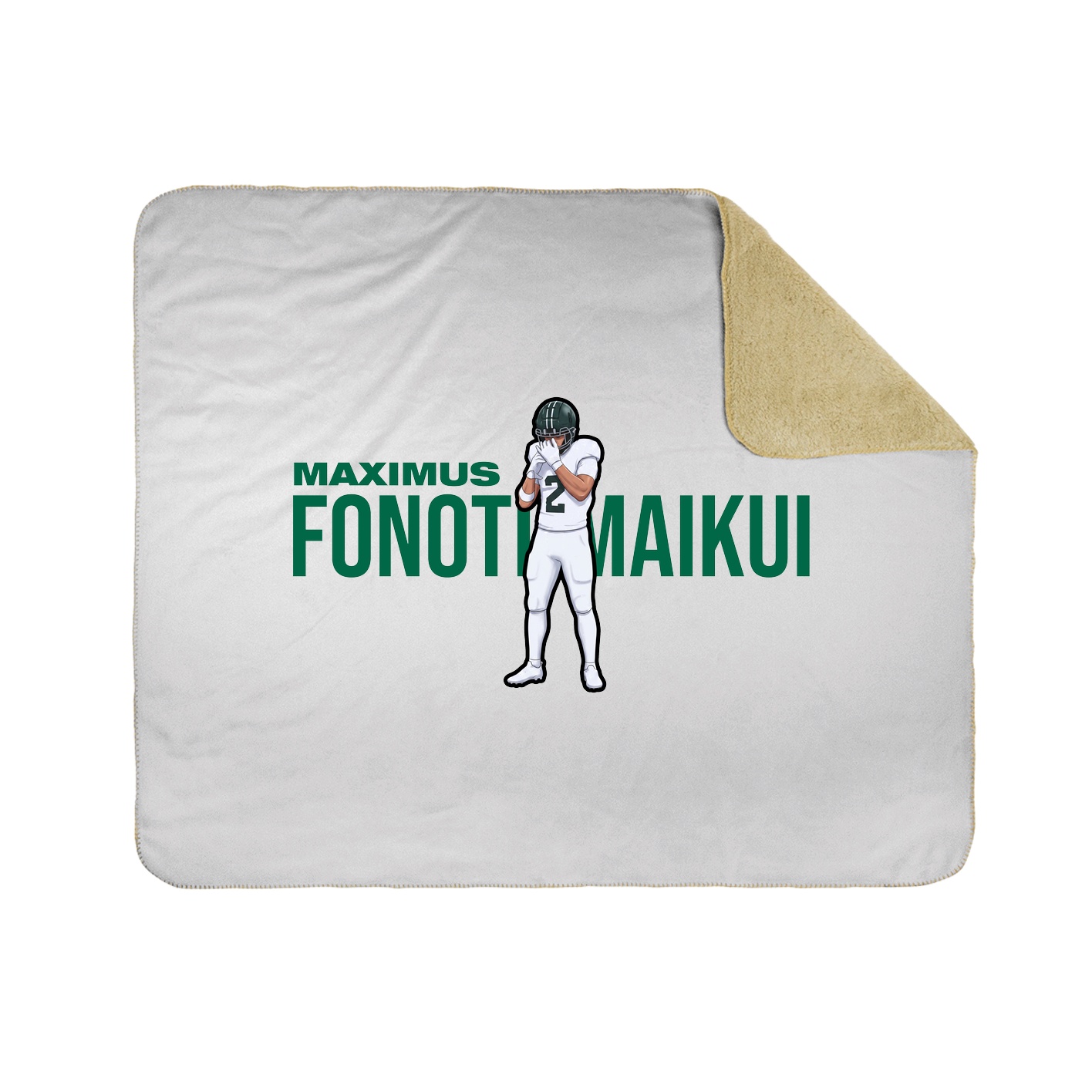 Throw Blanket — Player Name in White