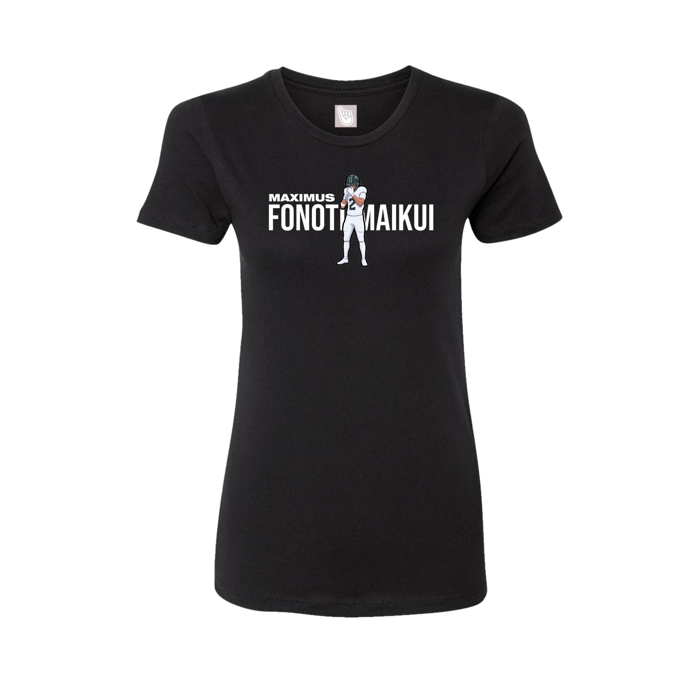 Fitted Women's Tee — Player Name in Black