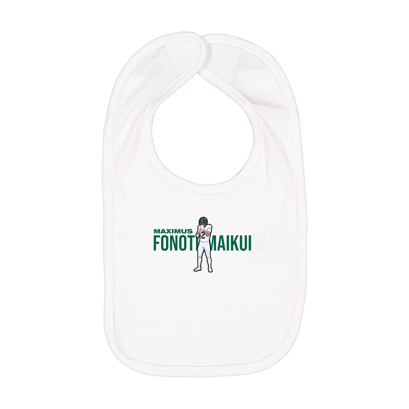 Infant Bib — Player Name in White