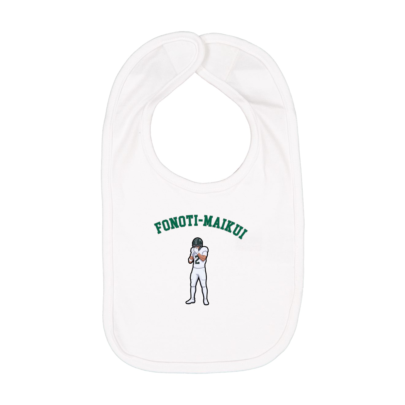 Infant Bib — Shirsey Arch in White