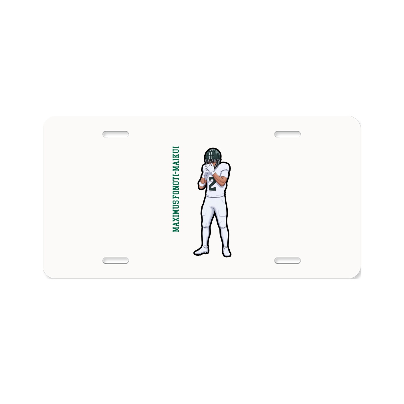 License Plate — Name Vertical in Classic
