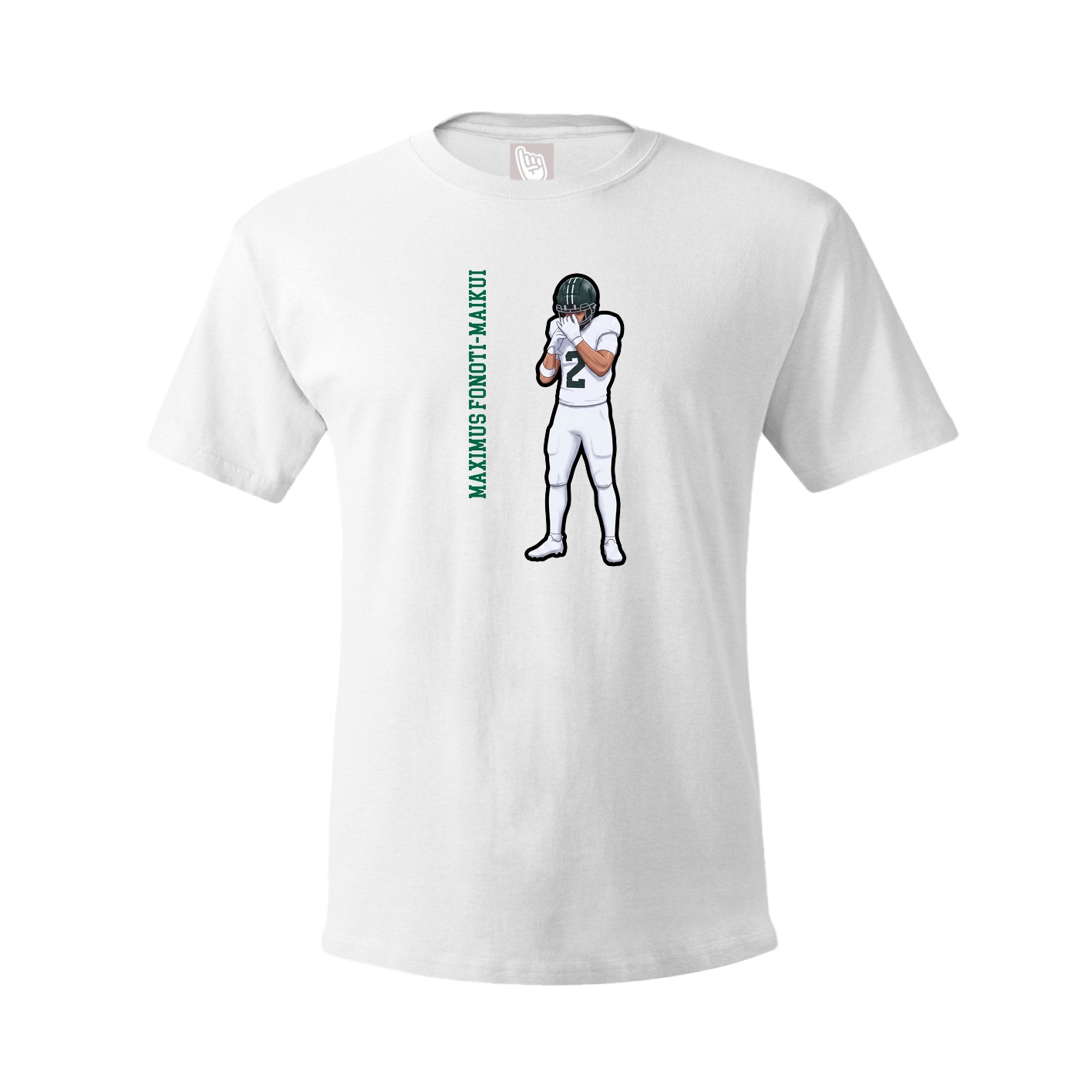 Tee — Name Vertical in White