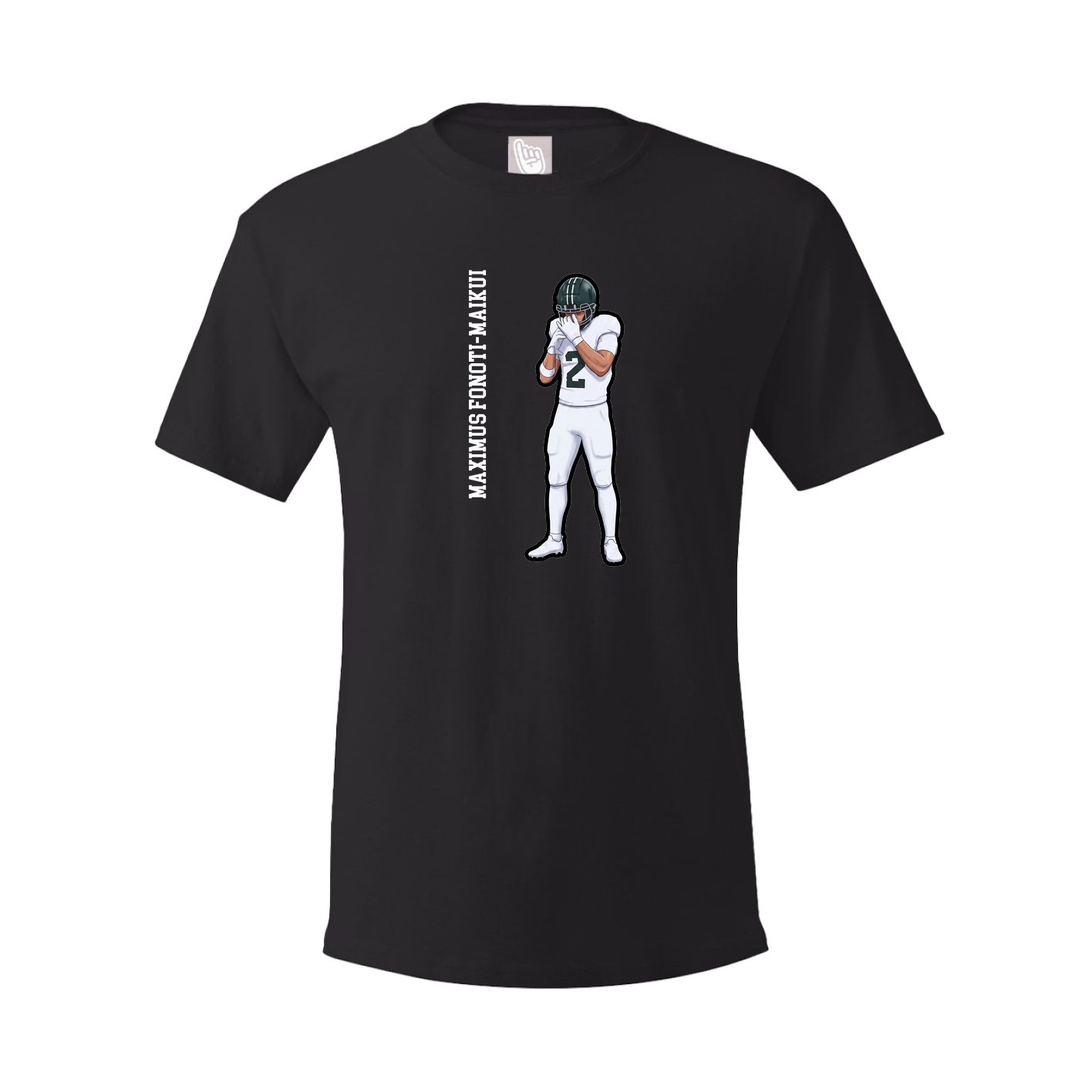 Youth Tee — Name Vertical in Black