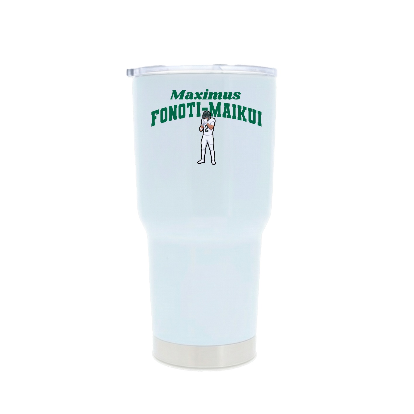 30oz Stainless Steel Tumbler — Signature Arch in White