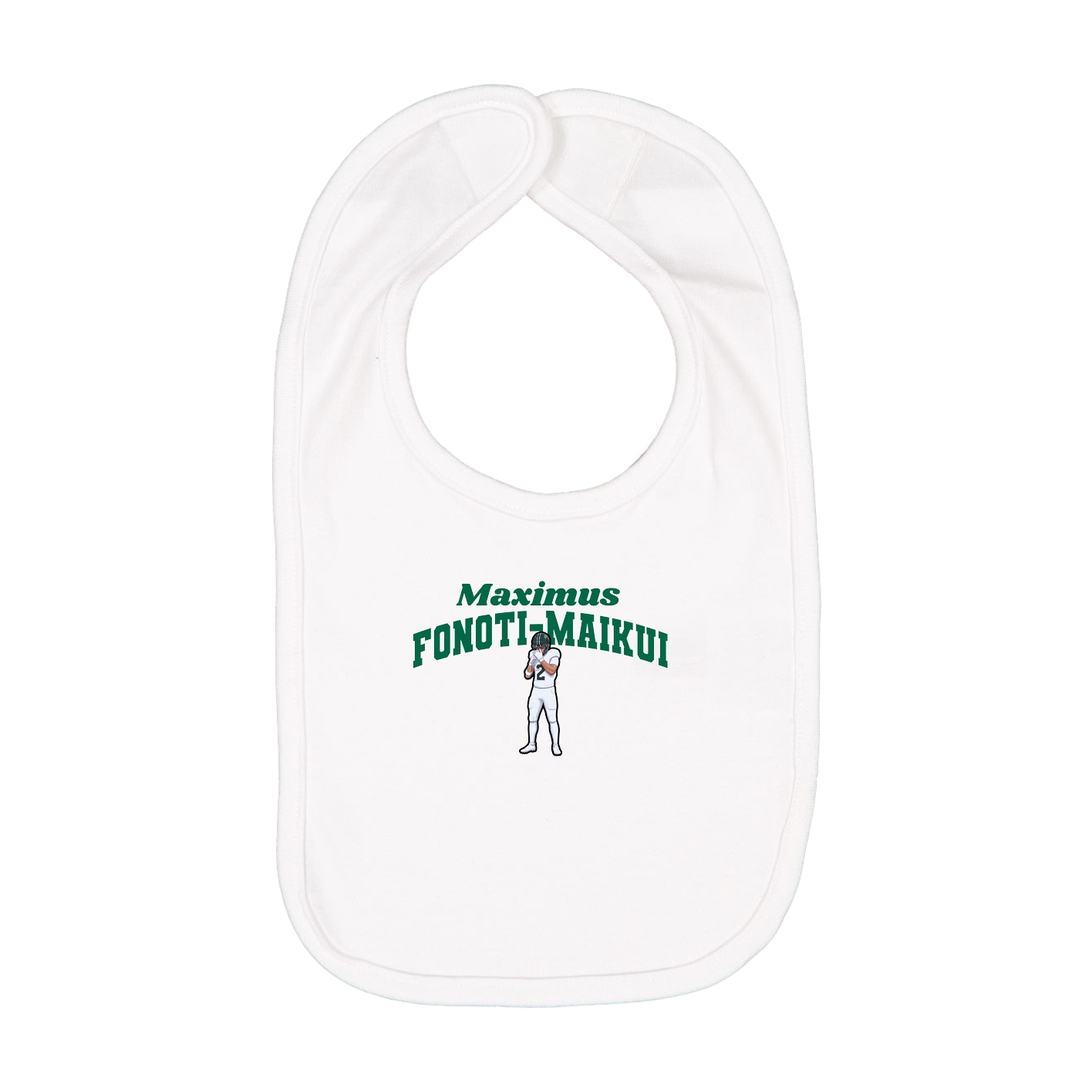 Infant Bib — Signature Arch in White