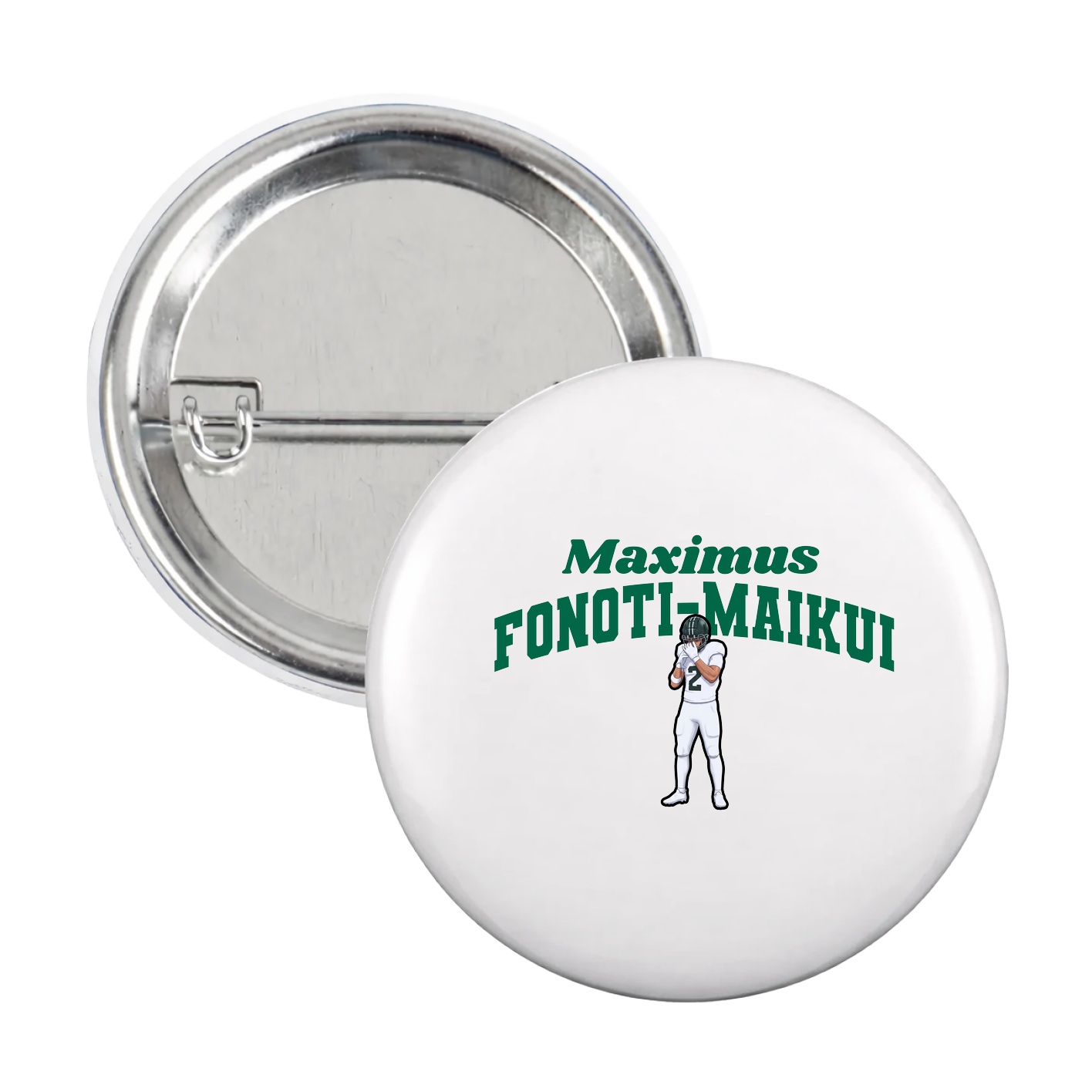 Game Day Button — Signature Arch in White