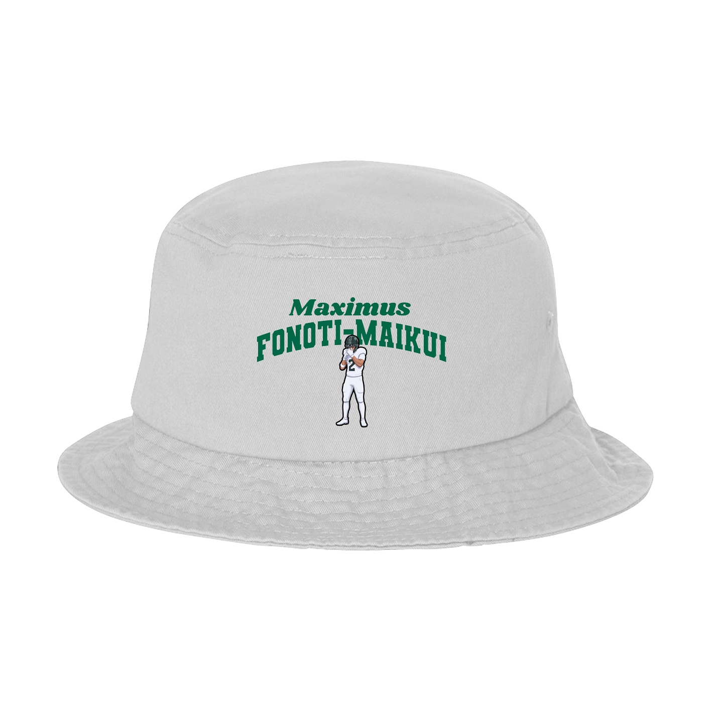 Bucket Cap — Signature Arch in White