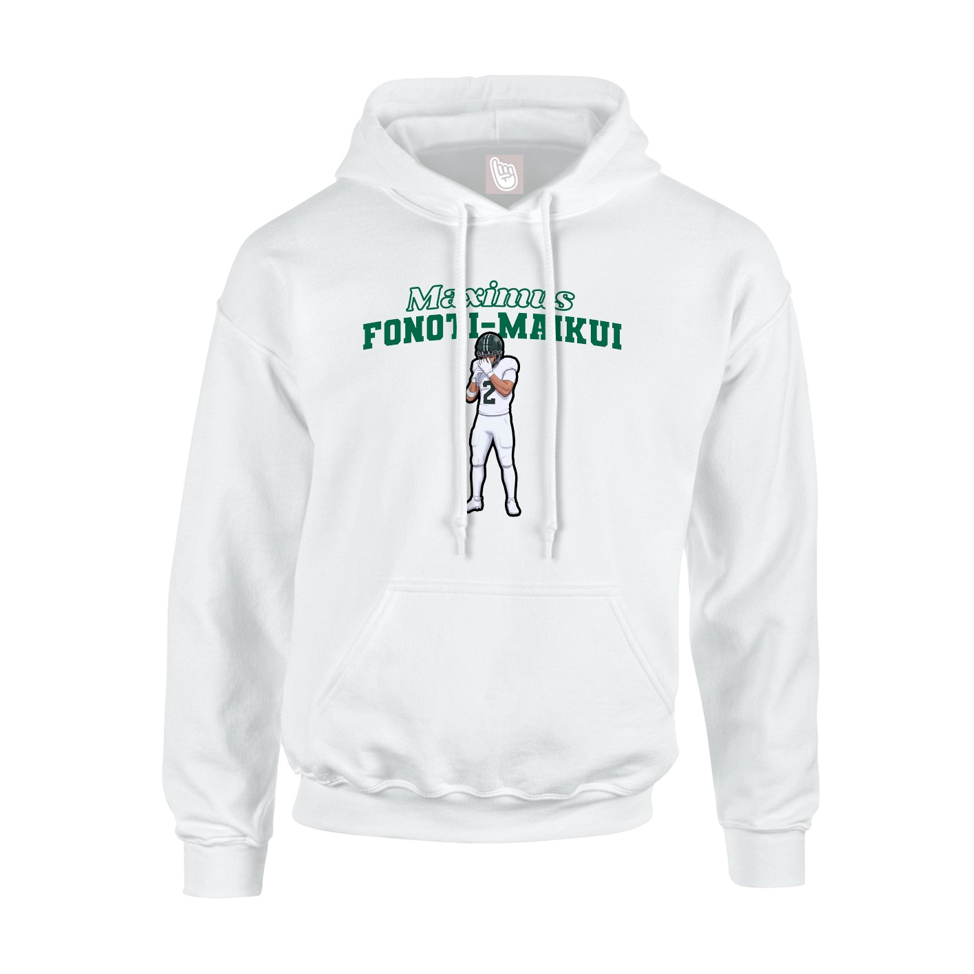 Hoodie — Name Arch in White