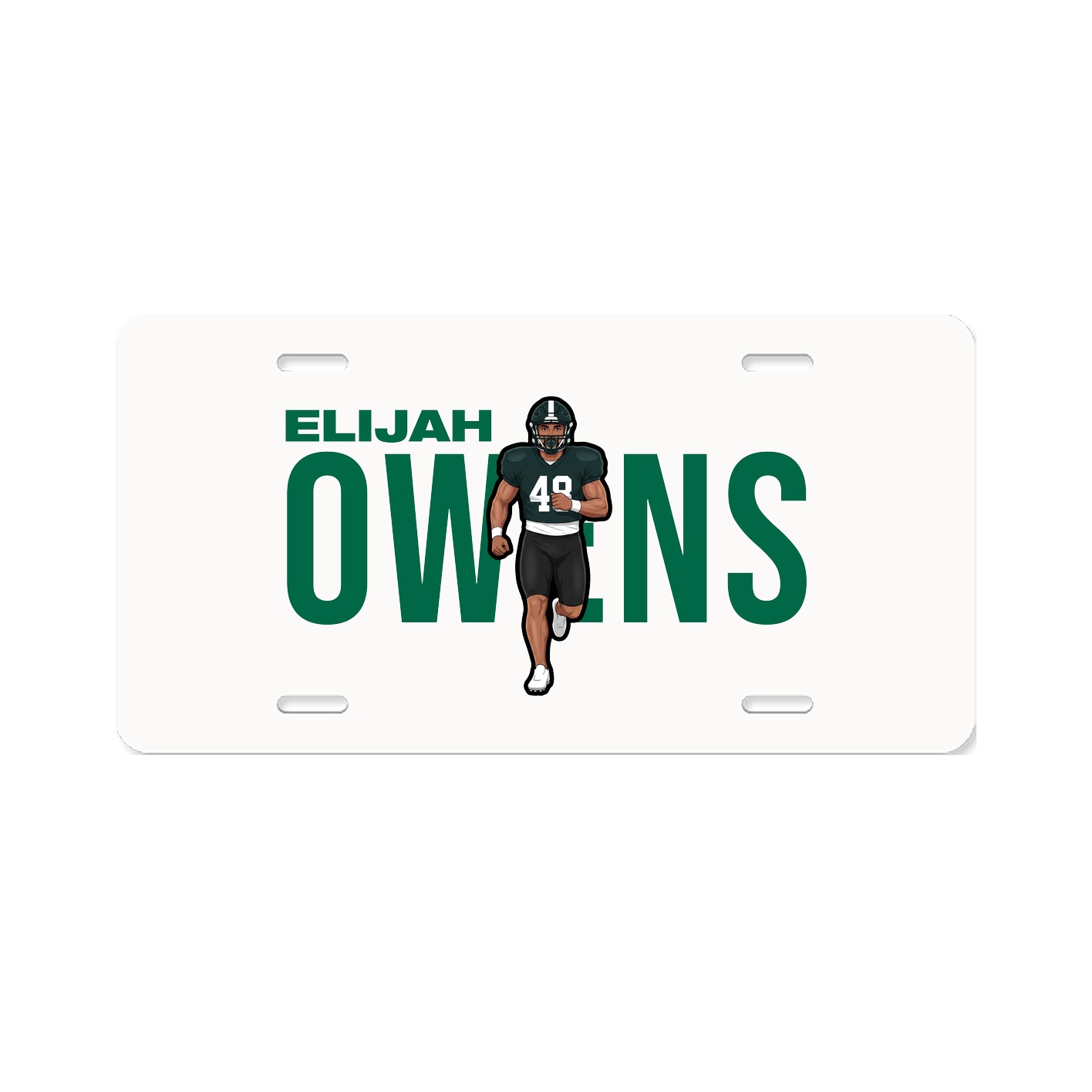 License Plate — Player Name in Classic
