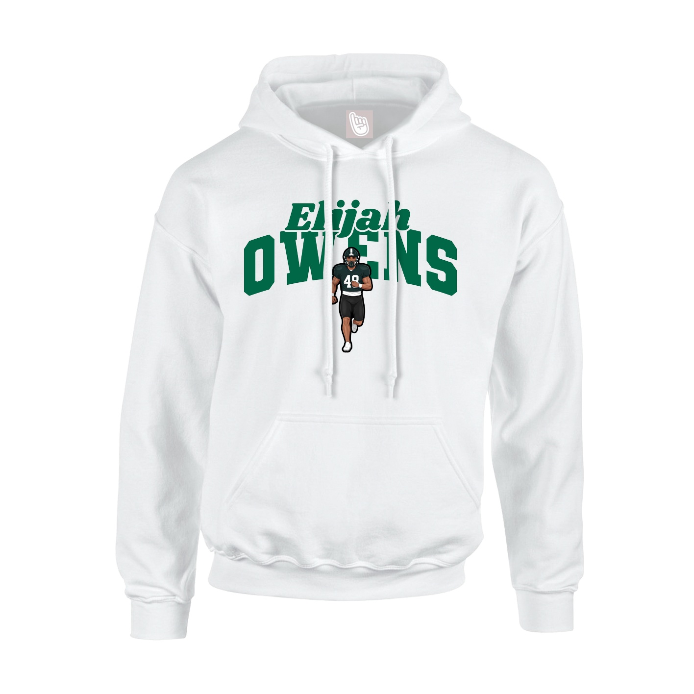 Youth Hoodie — Signature Arch in White
