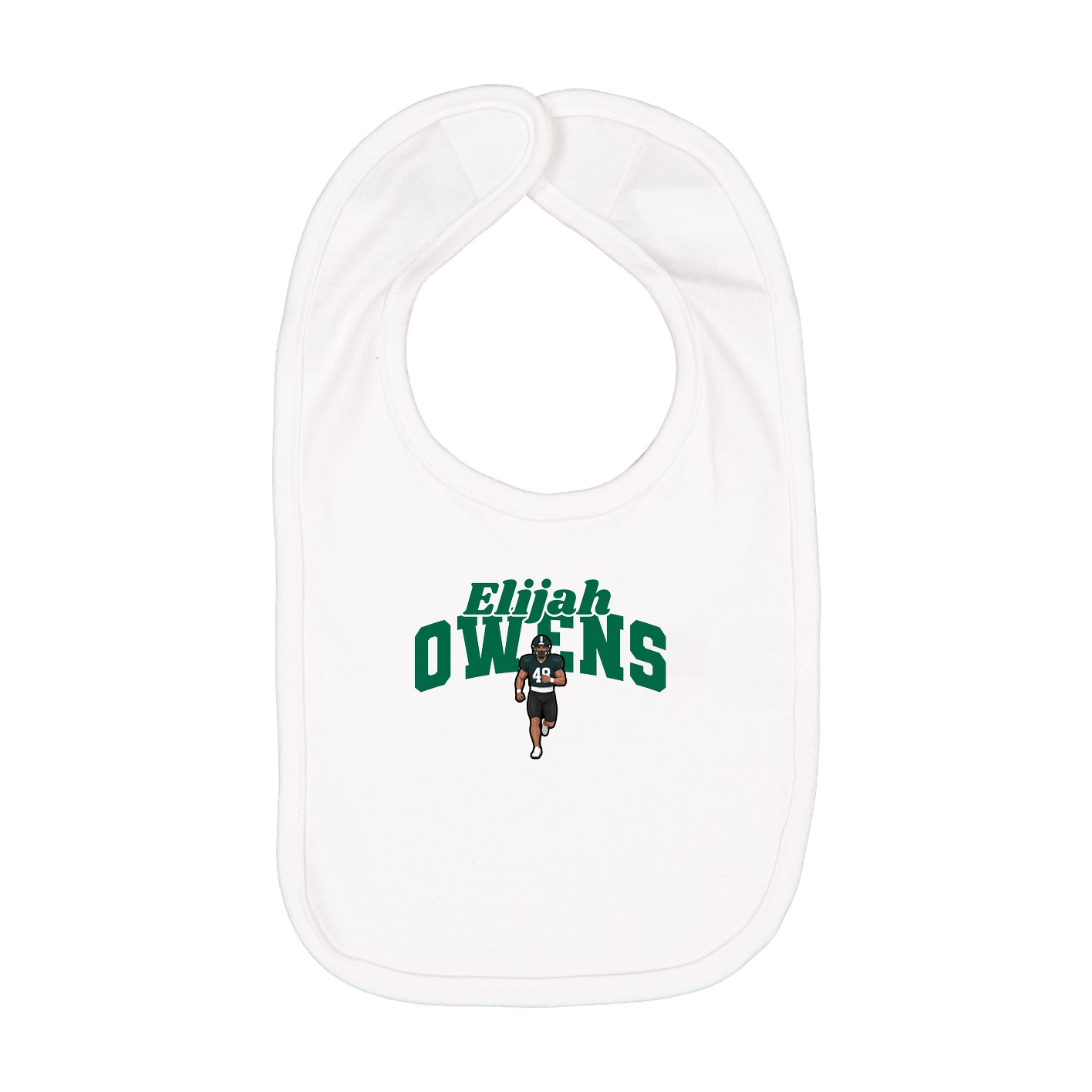 Infant Bib — Signature Arch in White