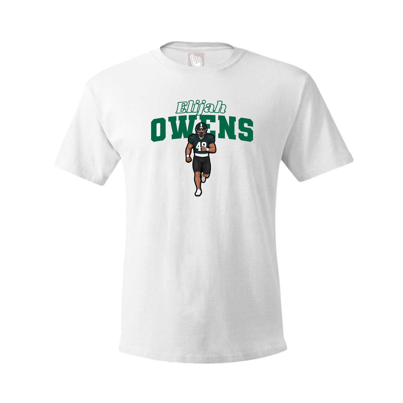 Youth Tee — Name Arch in White