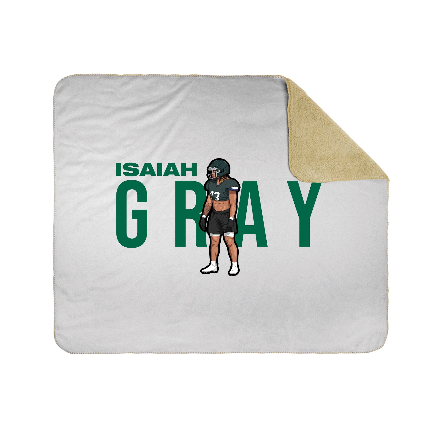 Throw Blanket — Player Name in White
