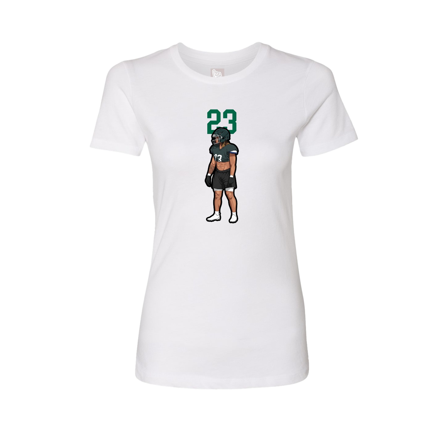 Fitted Women's Tee — Number Top in White