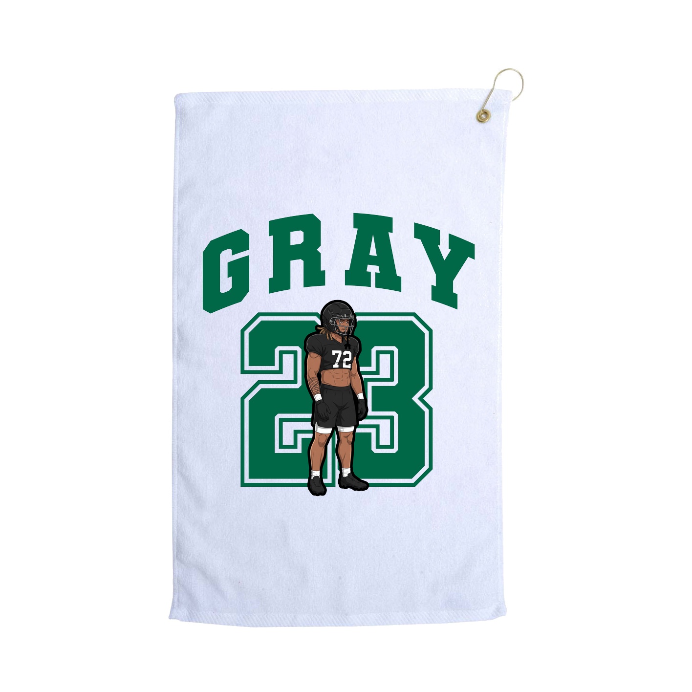 Golf Towel — Number in White