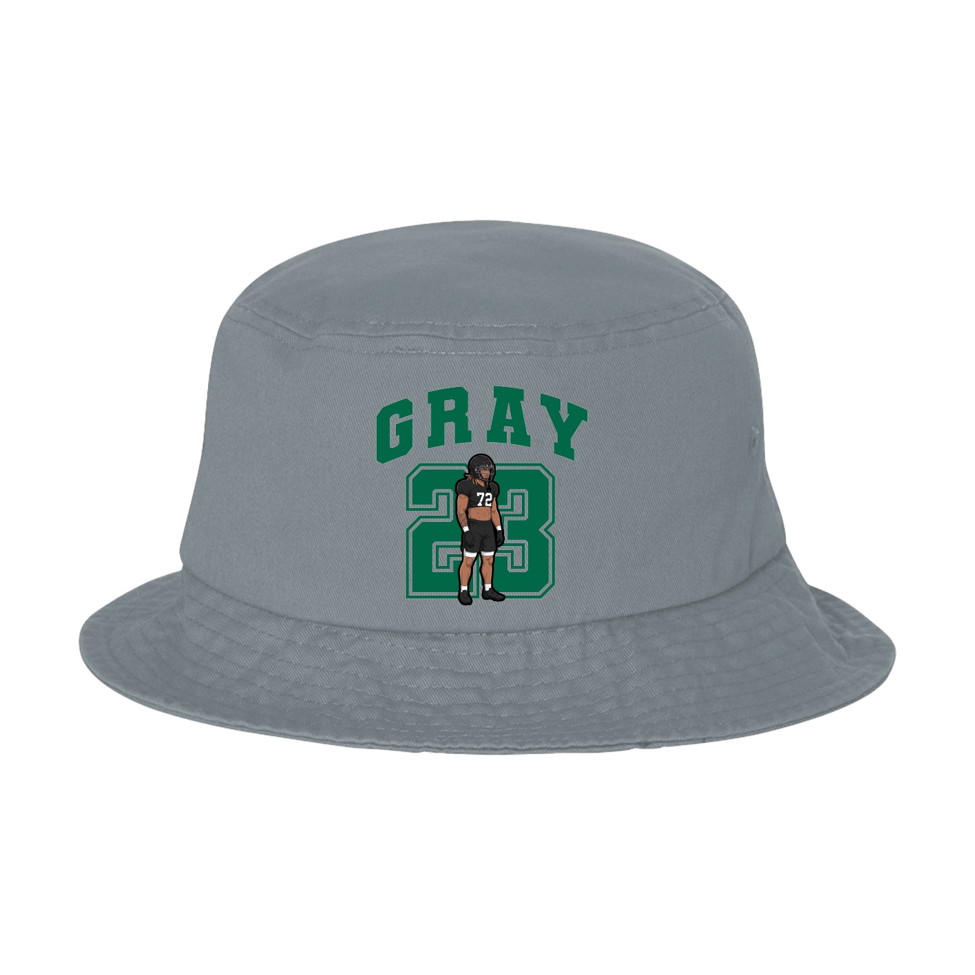 Bucket Cap — Number in Grey