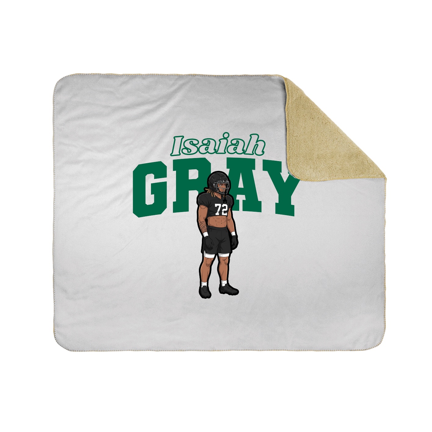 Throw Blanket — Name Arch in White