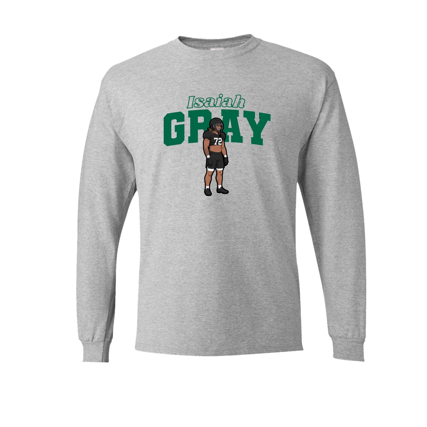 Long Sleeve Tee — Name Arch in Grey