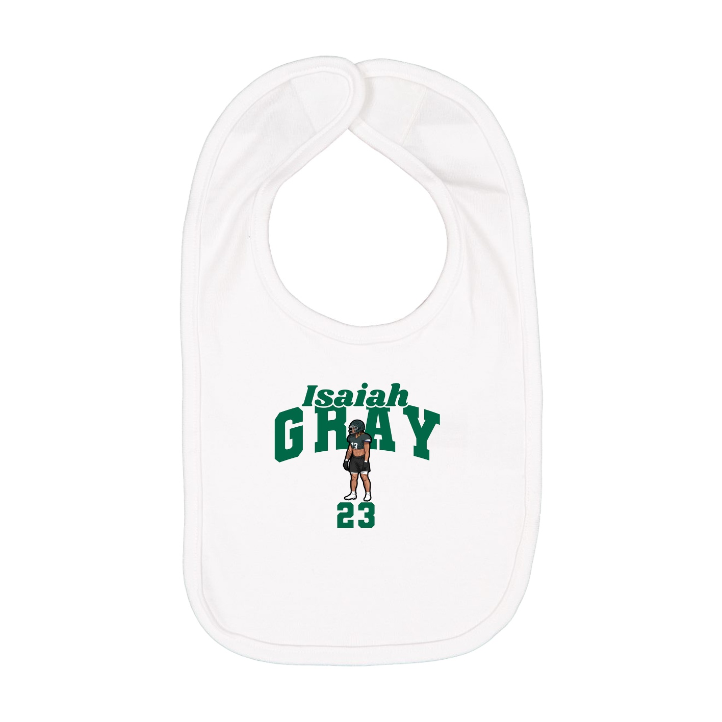 Infant Bib — Signature Arch in White