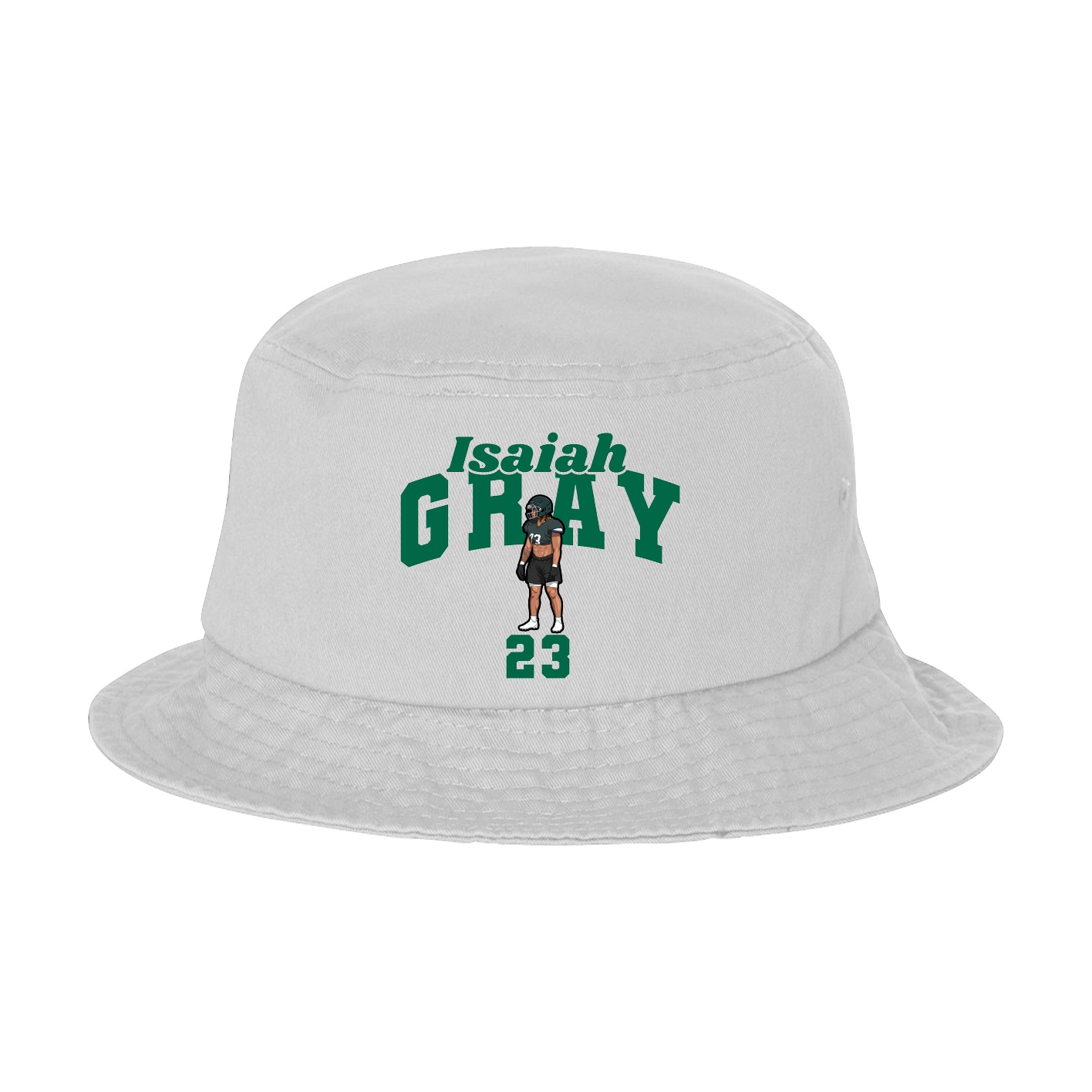 Bucket Cap — Signature Arch in White