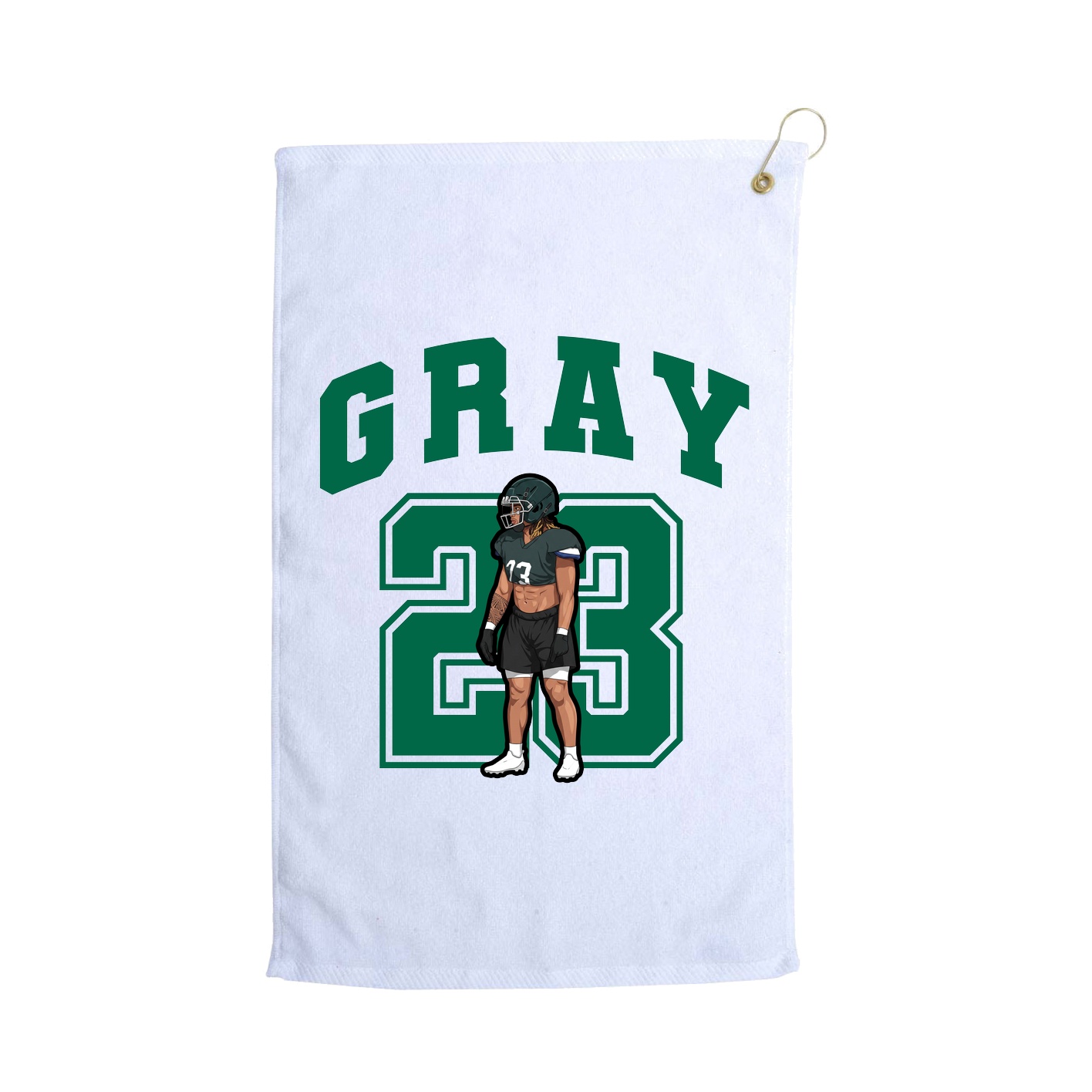 Golf Towel — Number in White