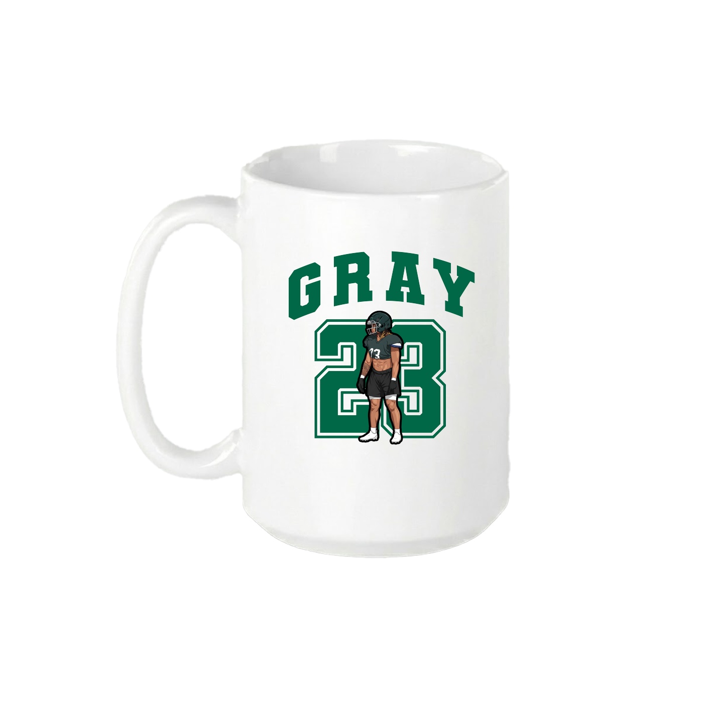 15oz Coffee Mug — Number in White