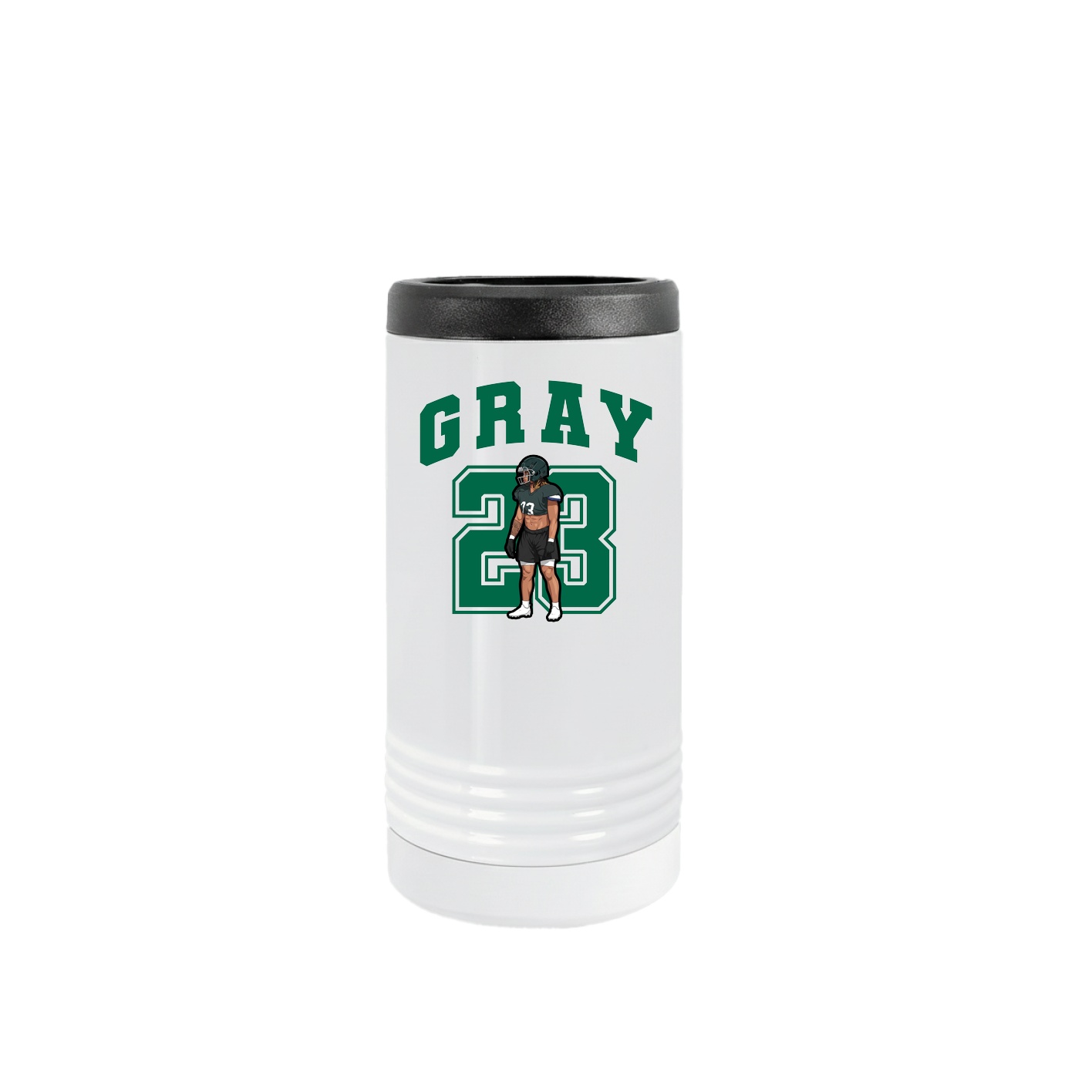 Slim Beverage Holder — Number in White