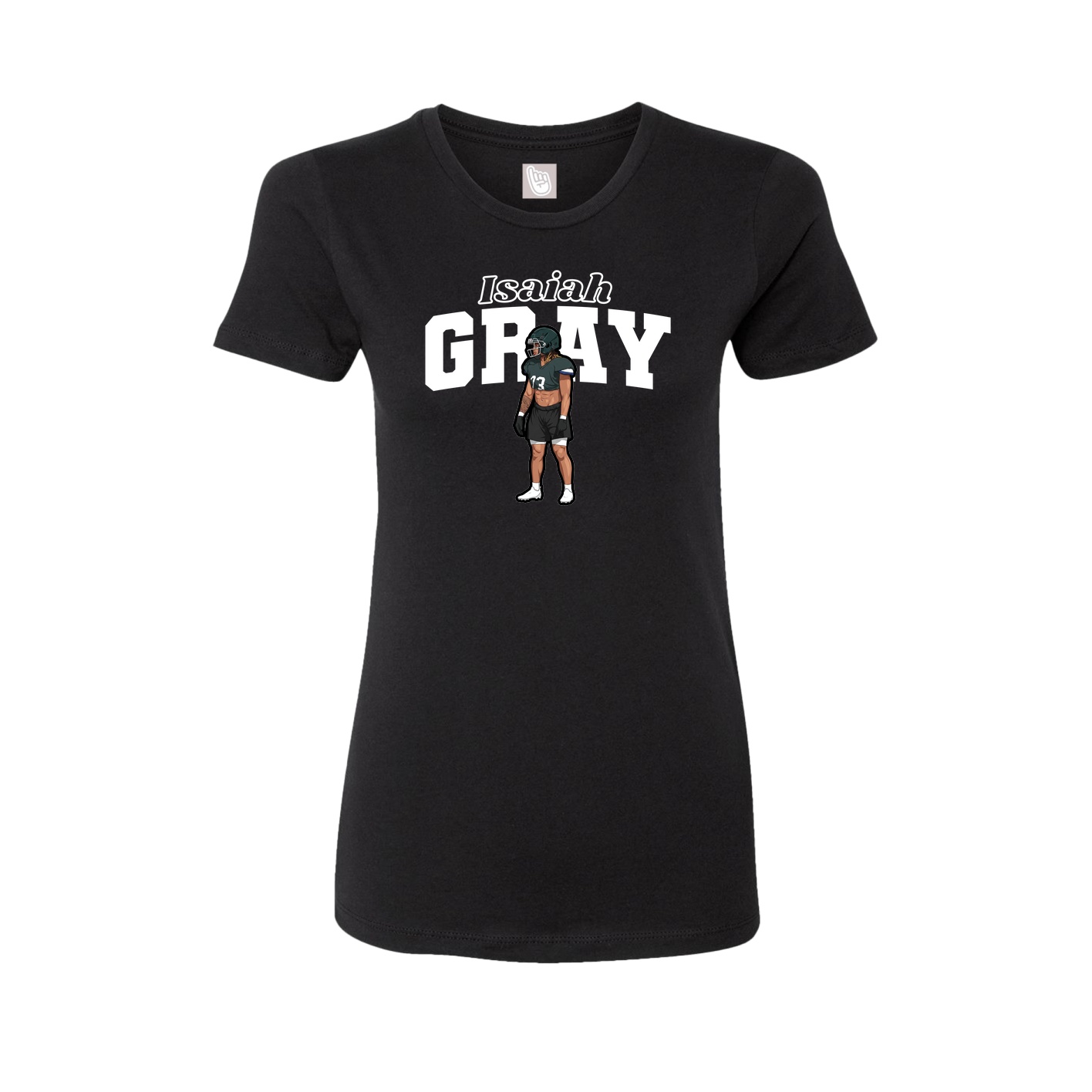 Fitted Women's Tee — Name Arch in Black