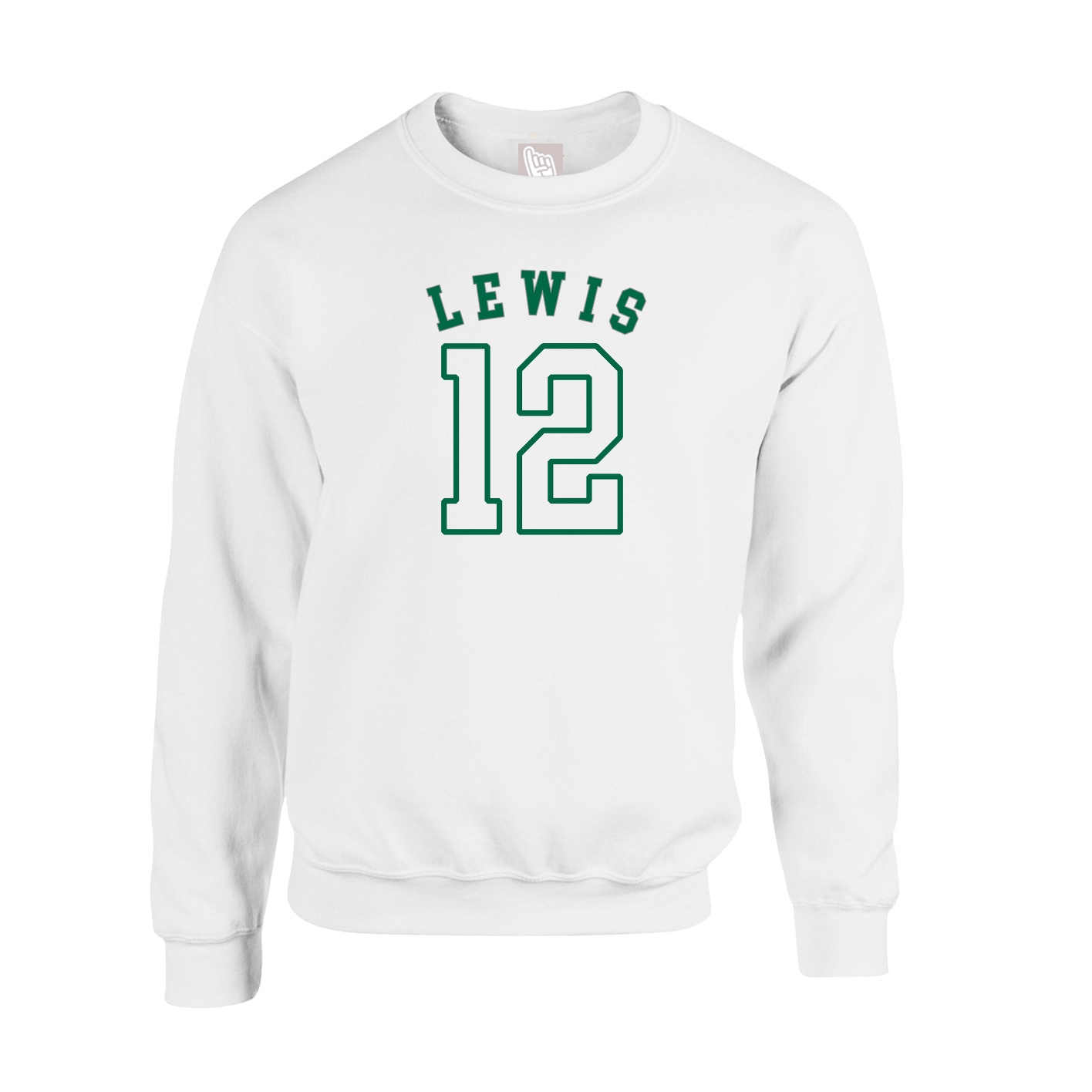 Fleece Crew — Shirsey Arch in White