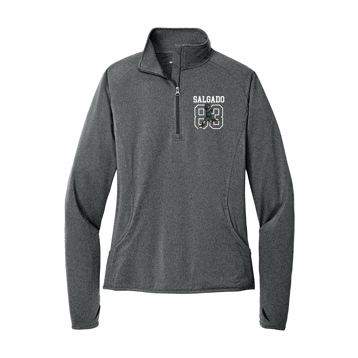 Women's Q-Zip Pullover — Shirsey in Grey