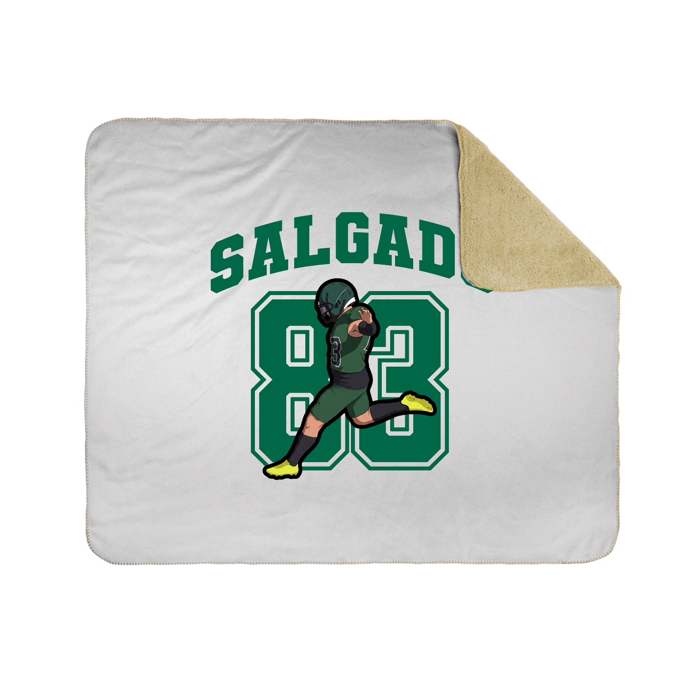 Throw Blanket — Number in White