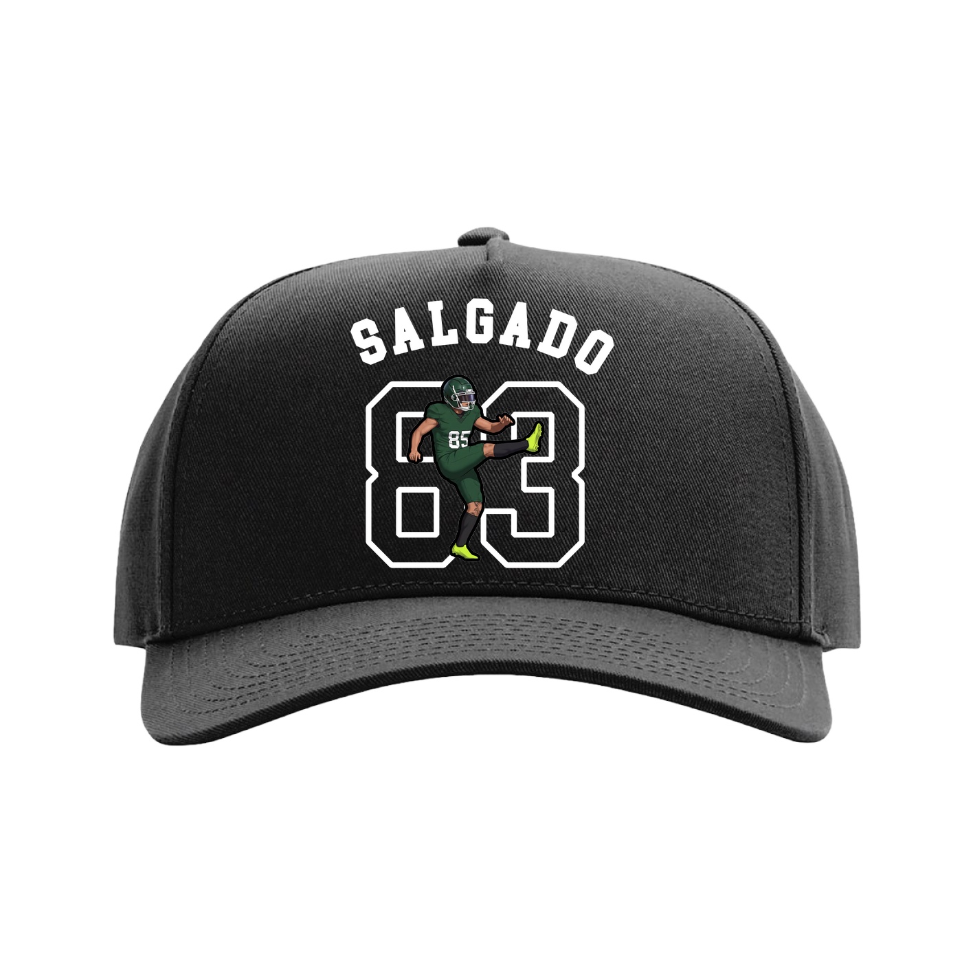 Full Fabric Five-Panel Champ Cap — Shirsey Arch in Black