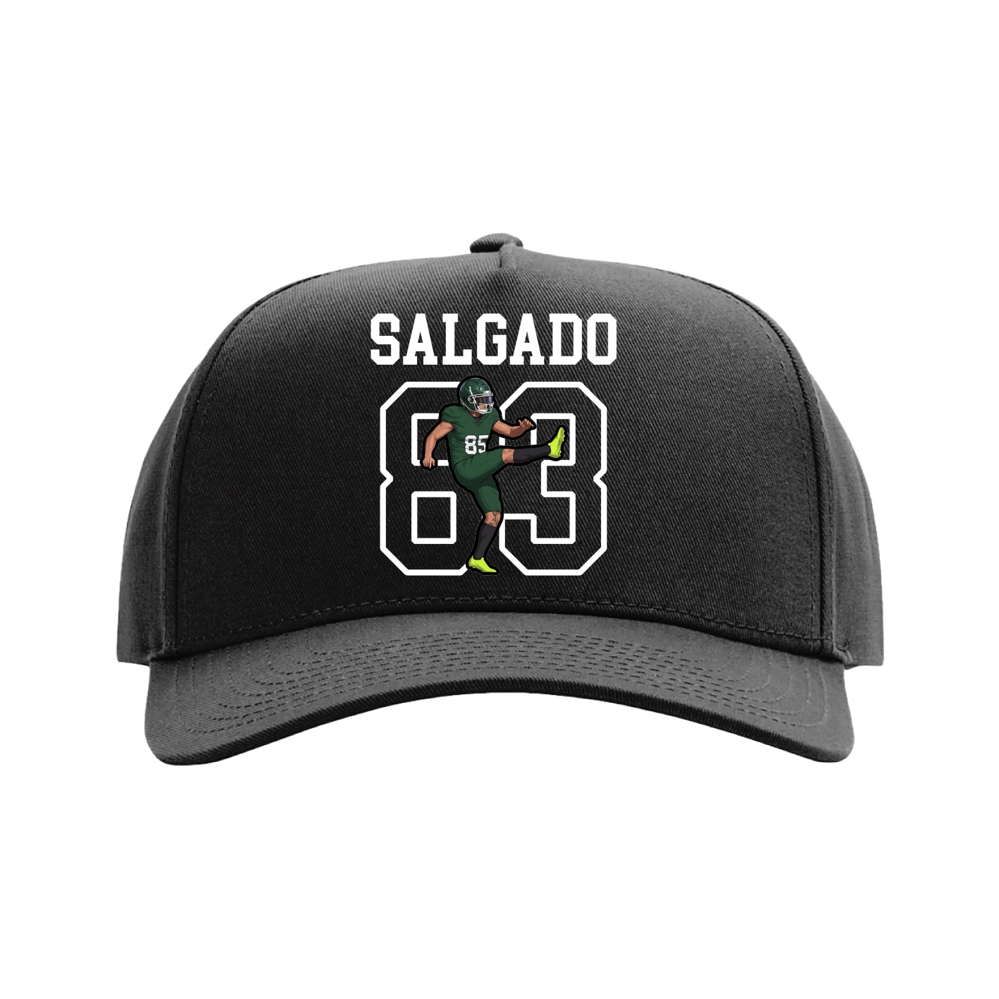 Full Fabric Five-Panel Champ Cap — Shirsey in Black