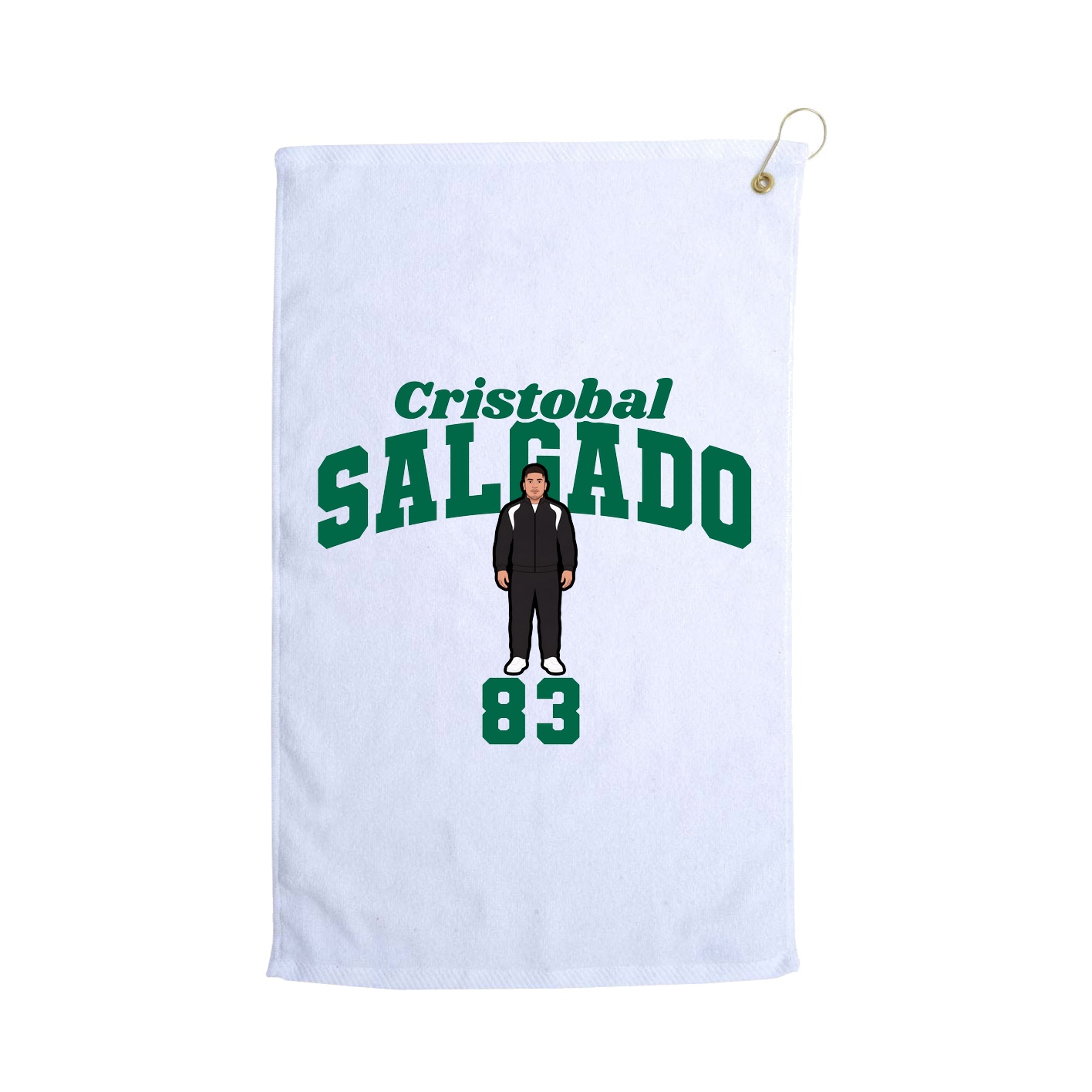 Golf Towel — Signature Arch in White