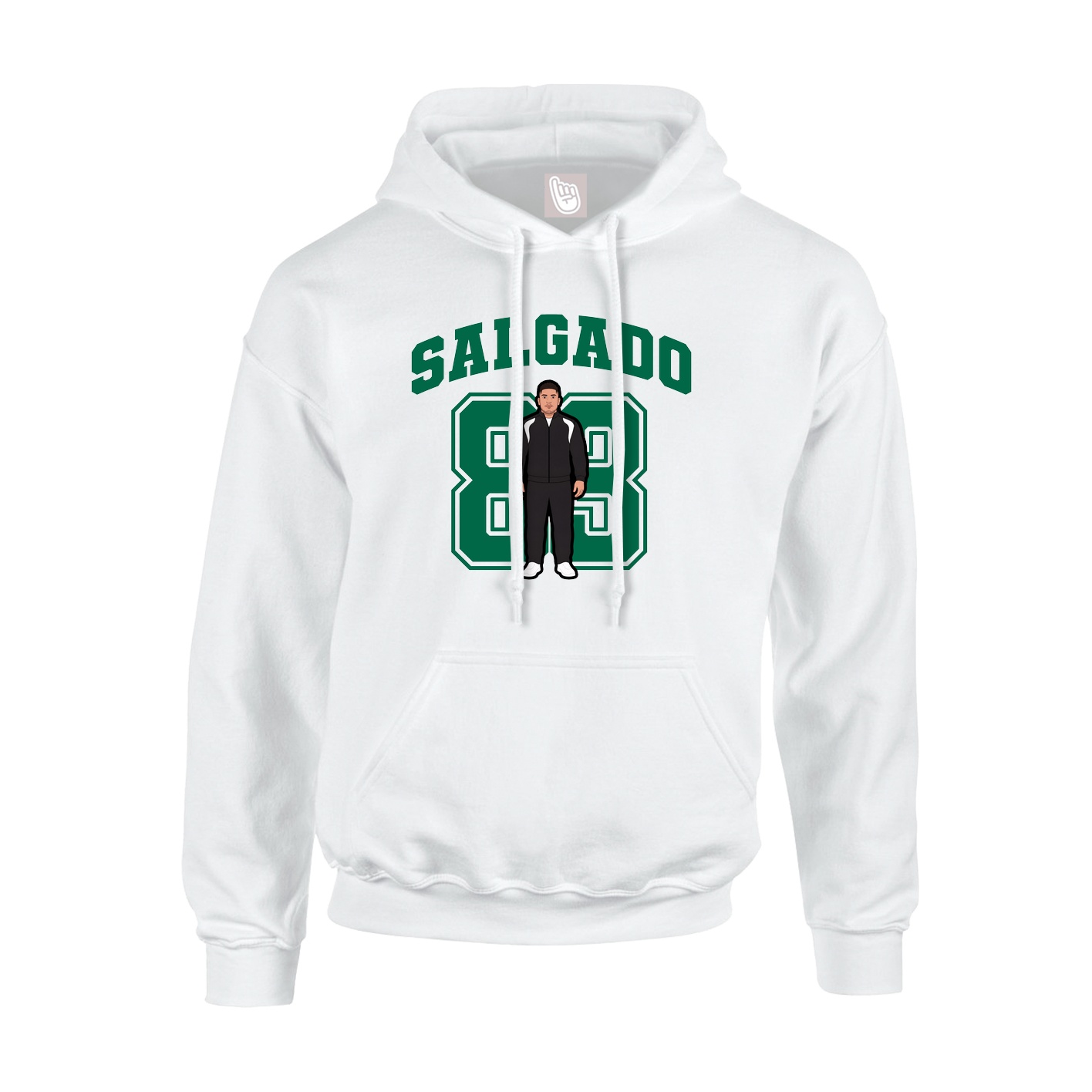 Youth Hoodie — Number in White